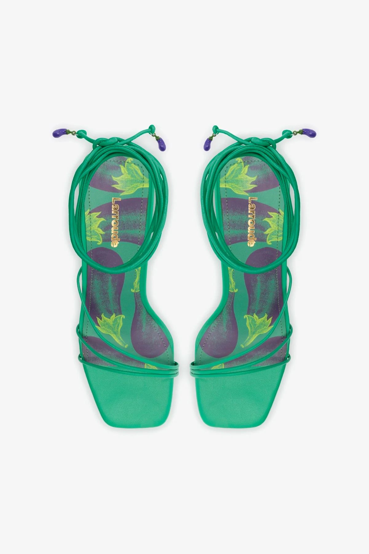 Nadia Sandal In Green Leather