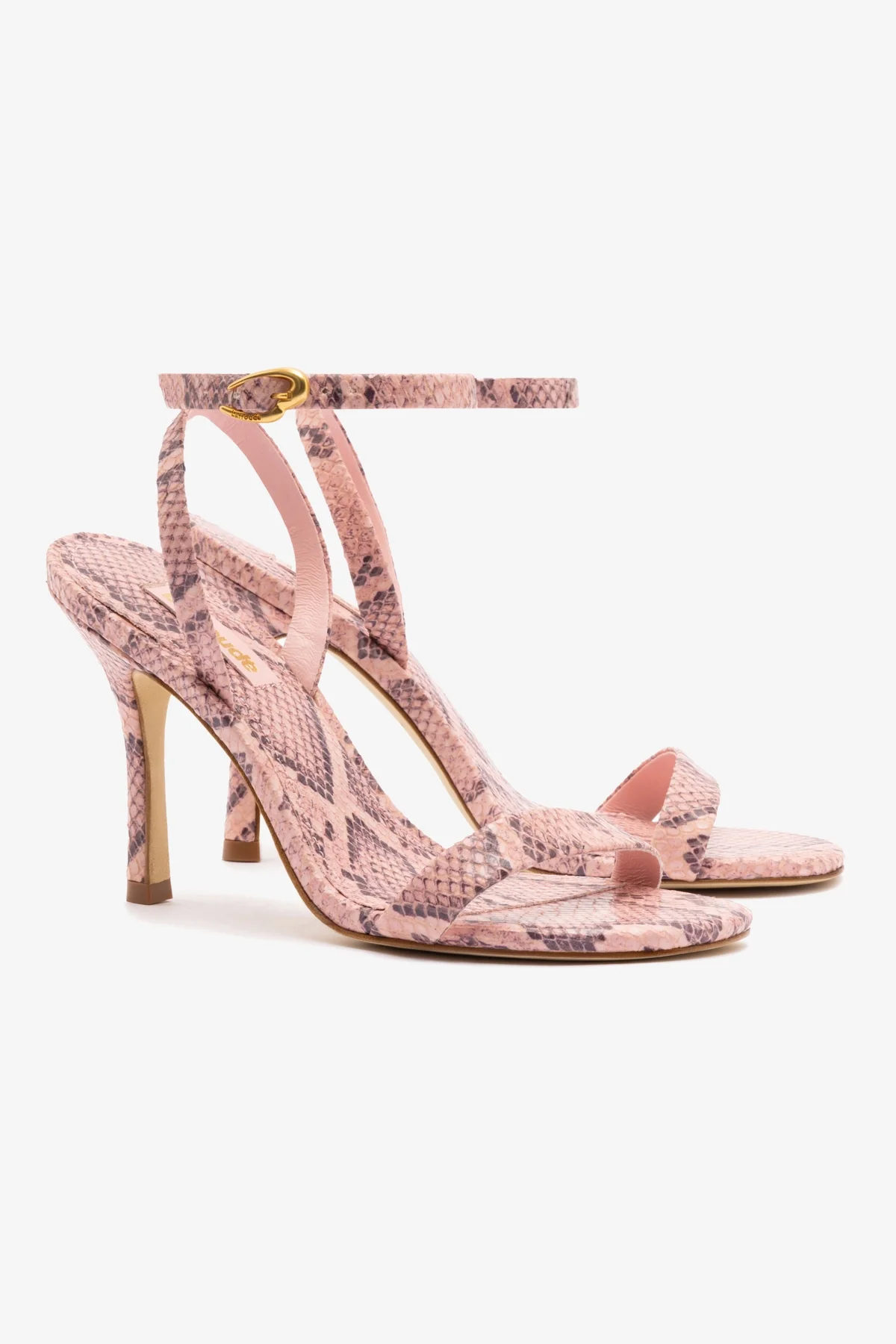Veronina Sandal In Tulip Python Embossed Leather