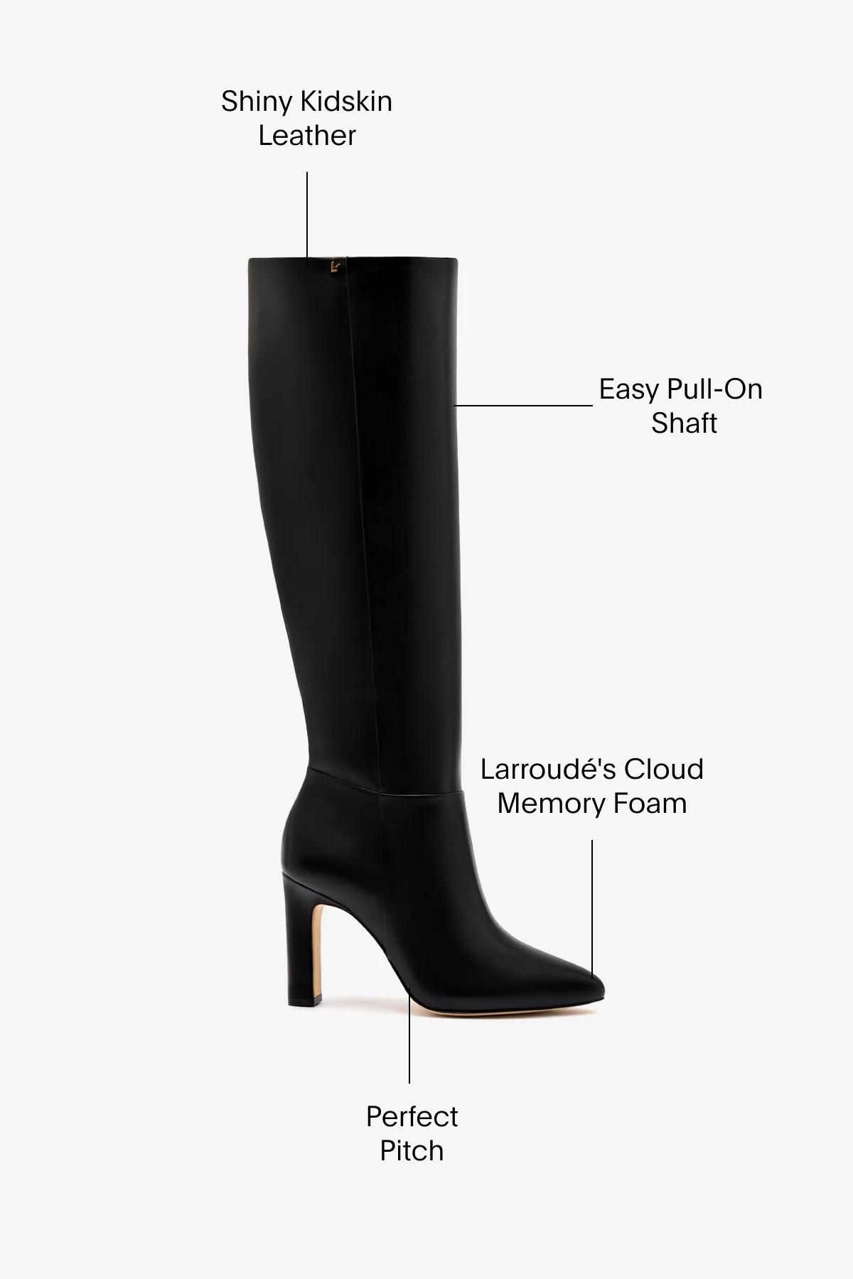 Cindy Hi Boot In Black Leather