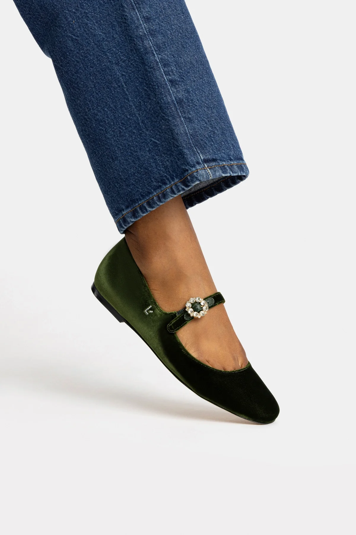 Blair Ballet Flat In Bosco Velvet