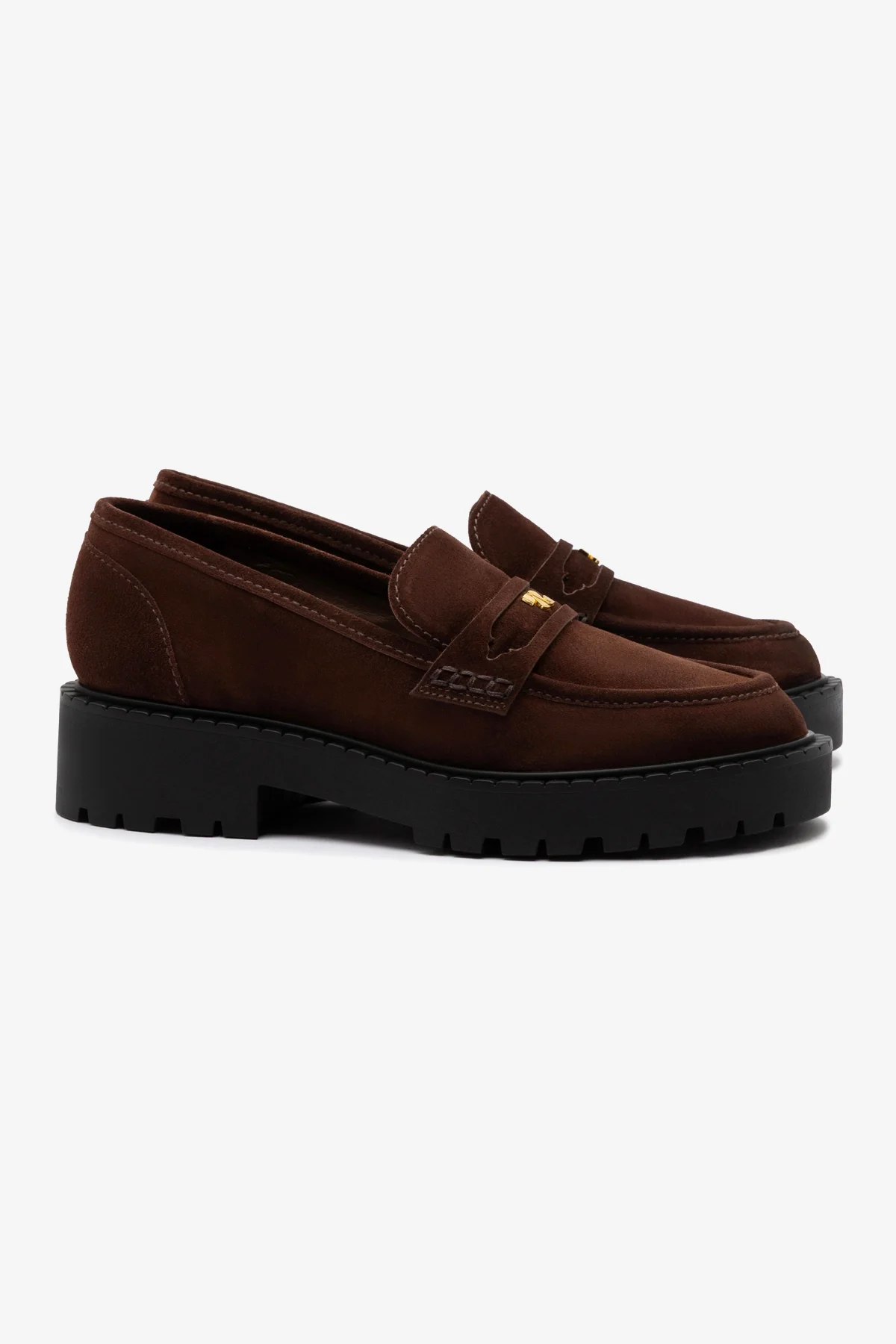 Suki Lugsole Loafer In Brown Suede