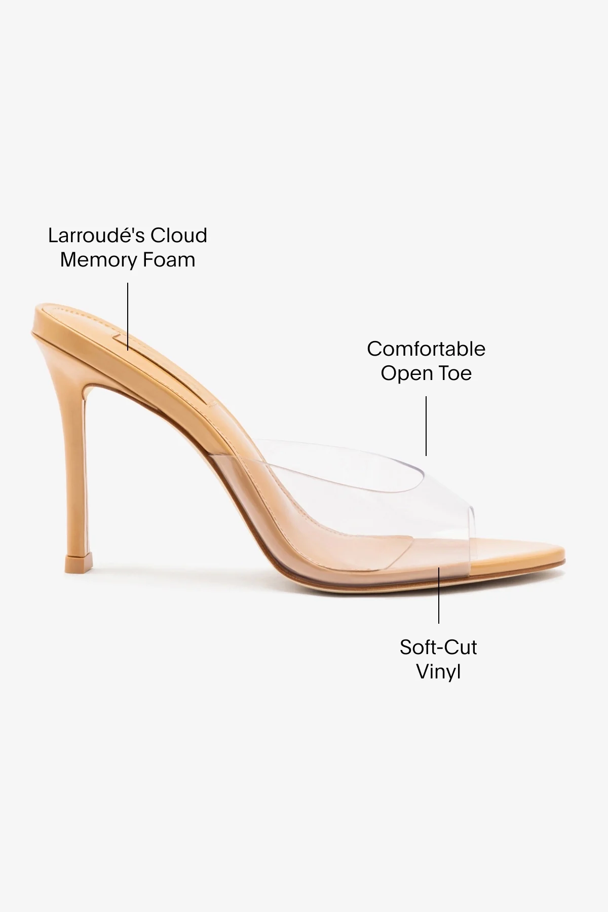 Jasmine Hi Mule In Tan Leather and Vinyl