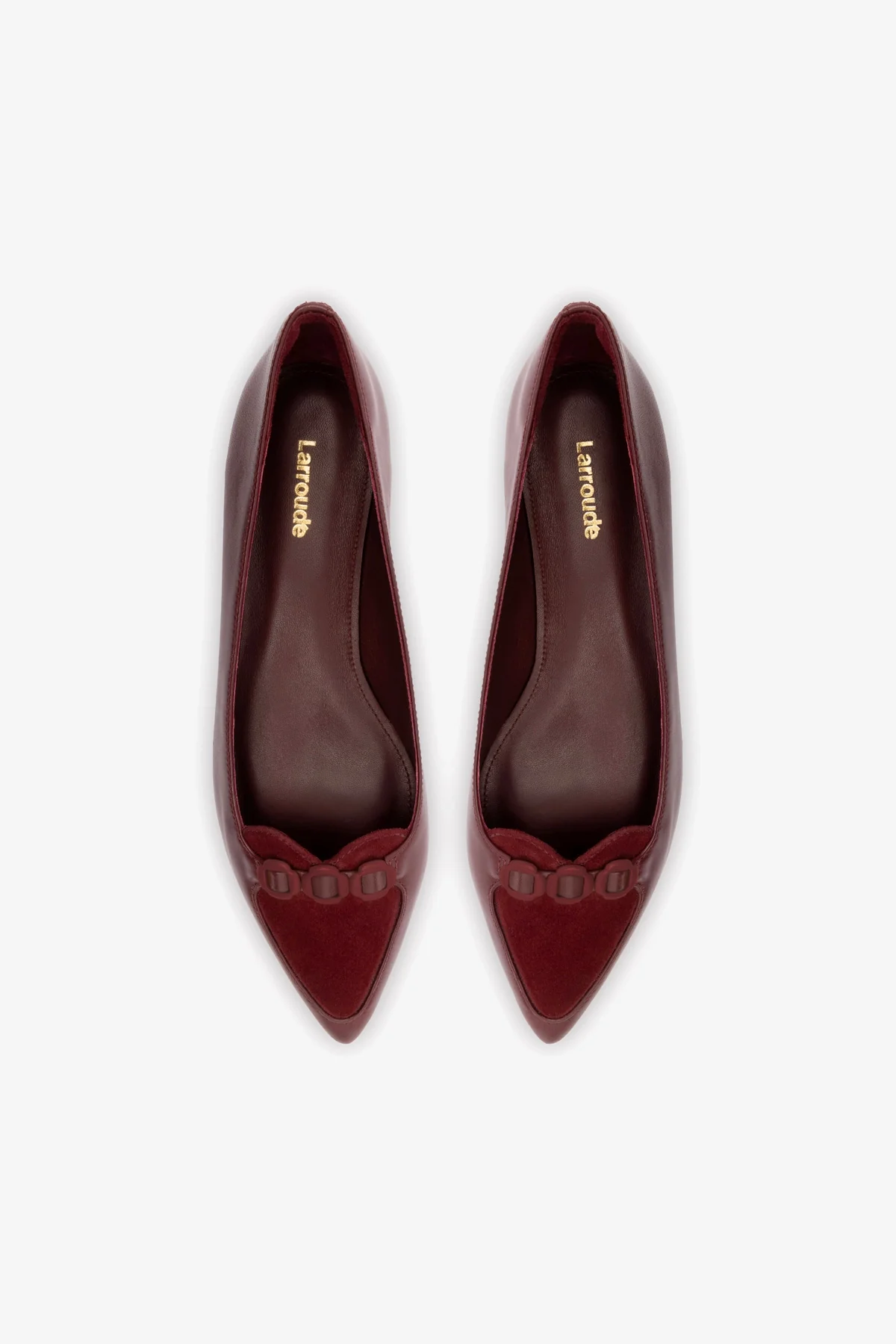 Audrey Flat In Burgundy Leather
