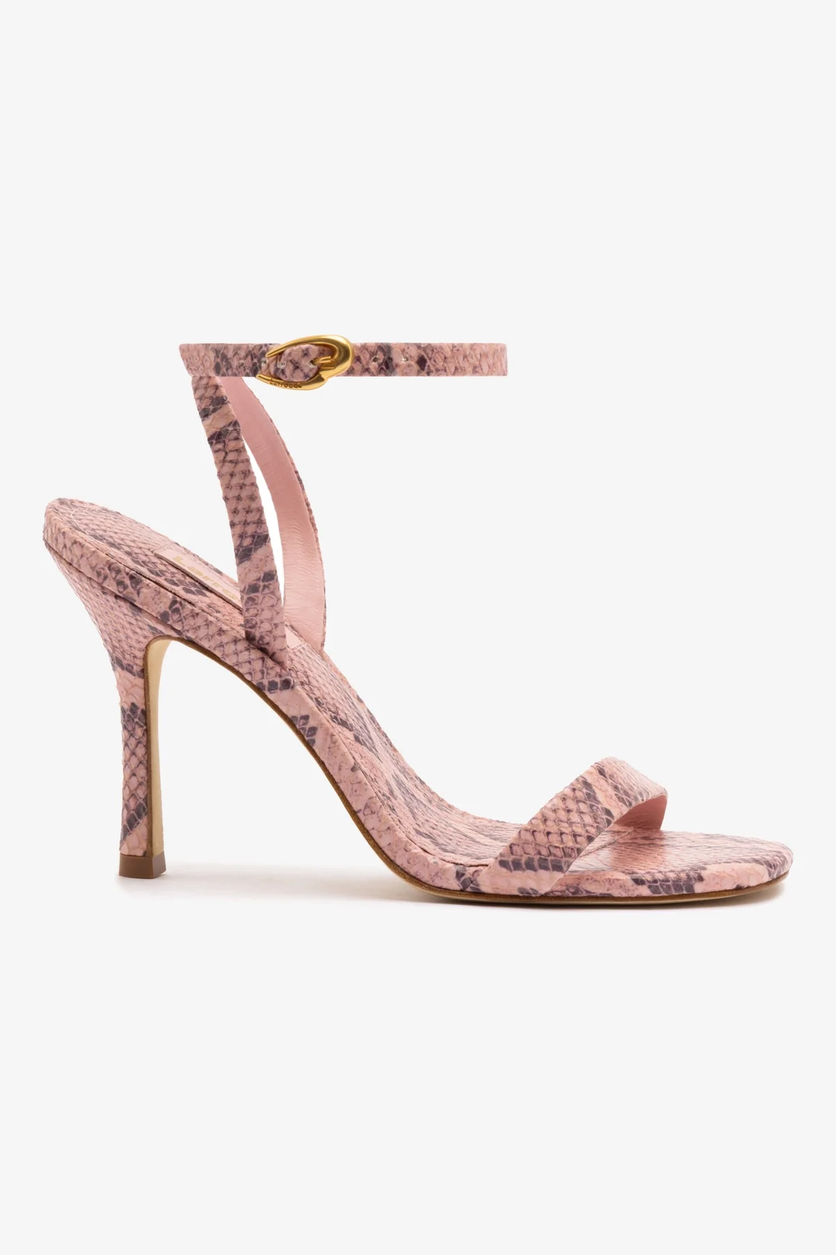 Veronina Sandal In Tulip Python Embossed Leather