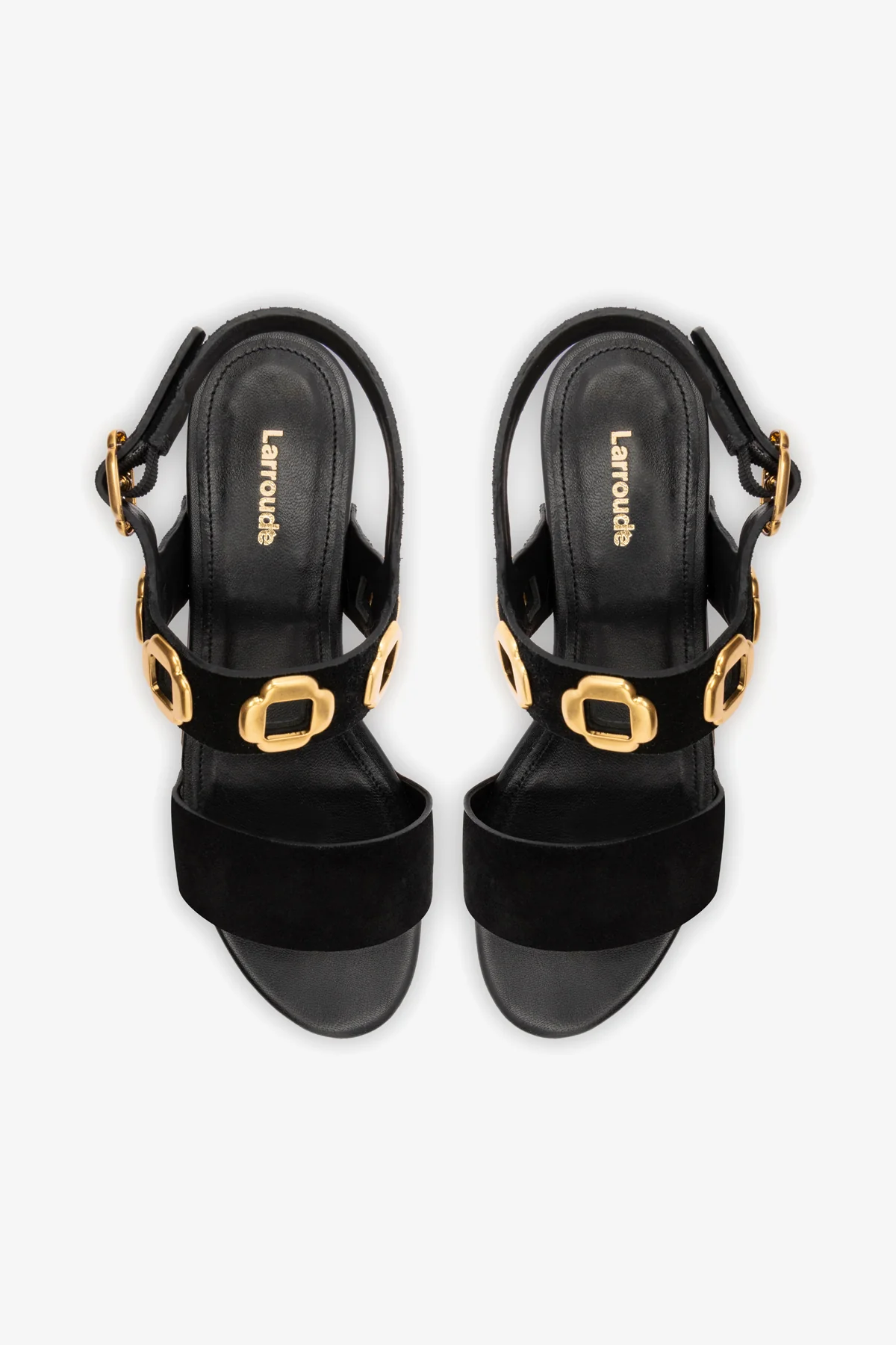 Miso Wooden Platform Sandal In Black Suede