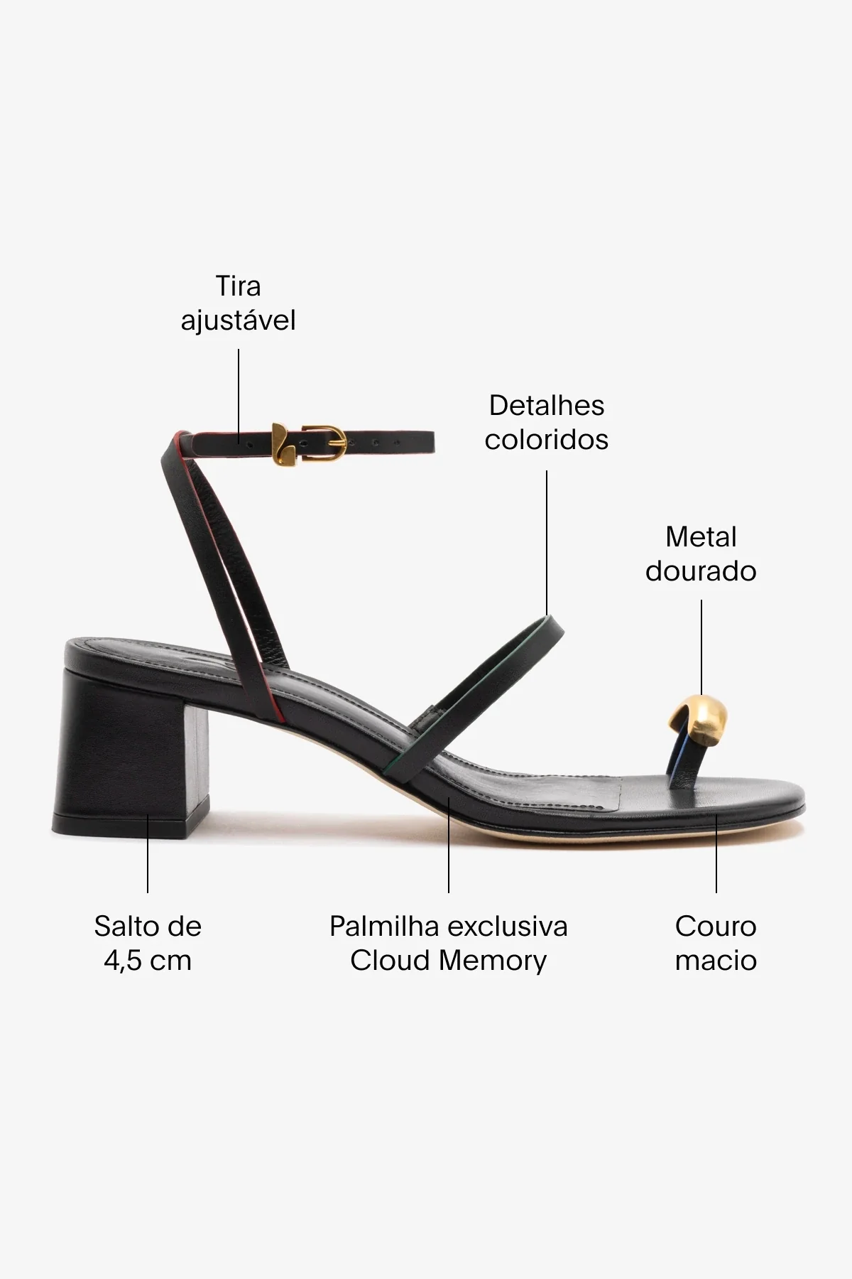 Biarritz Block In Black Leather