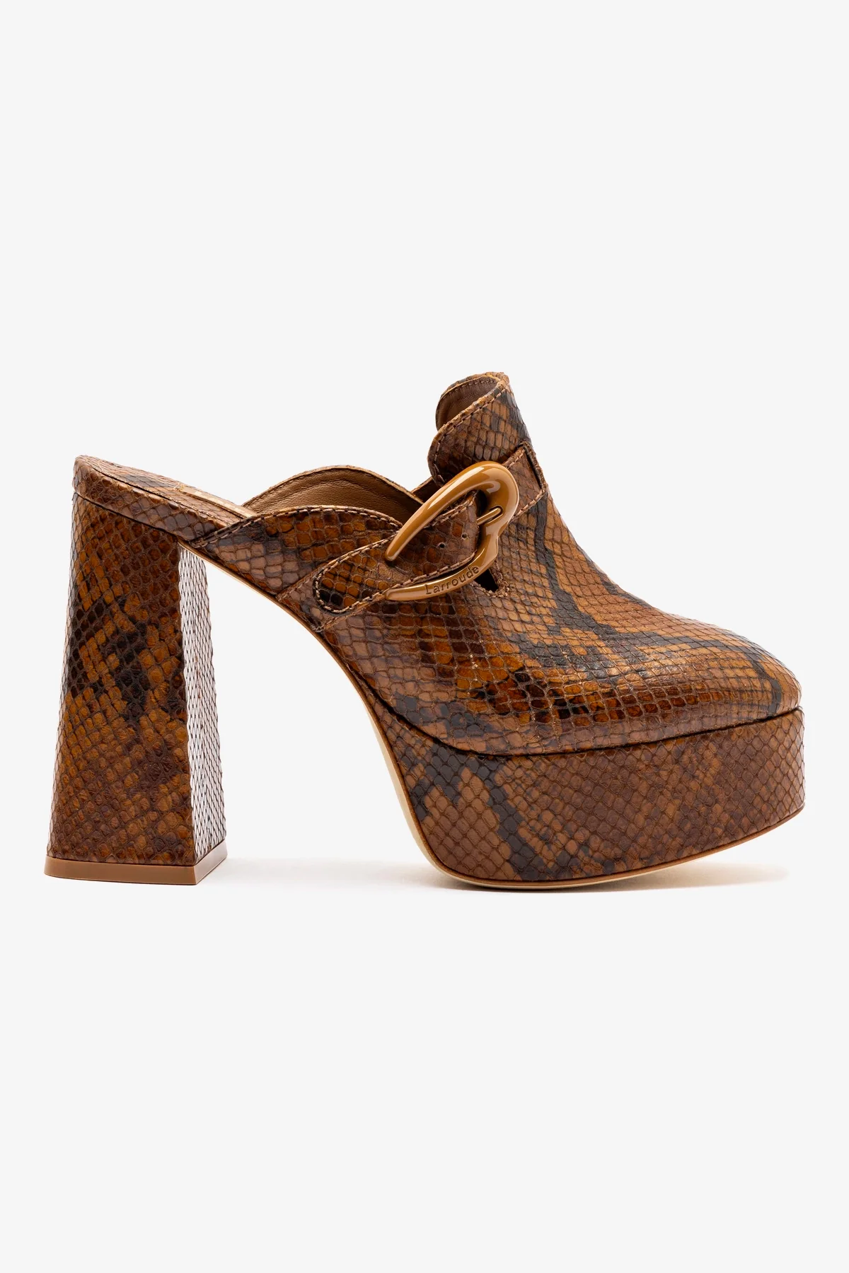 Dolly Verona Clog In Oud Python Embossed Leather