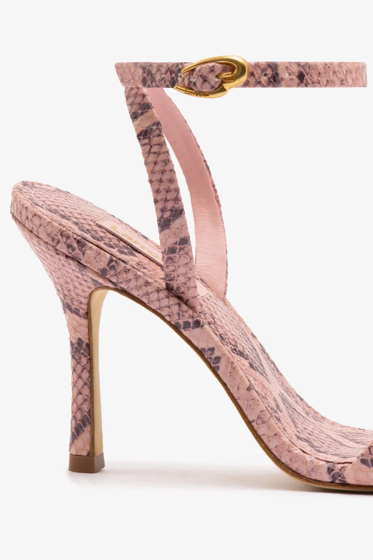 Veronina Sandal In Tulip Python Embossed Leather