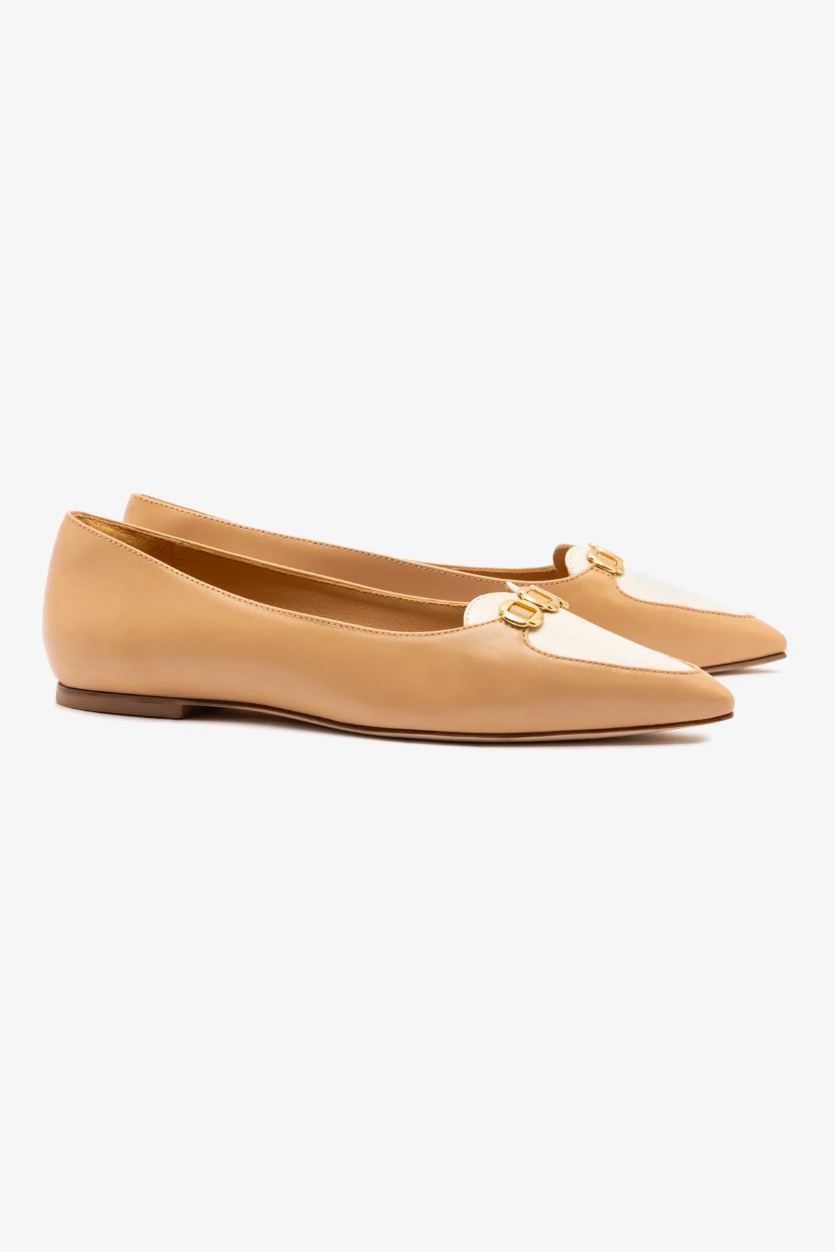 Audrey Flat In Tan Leather
