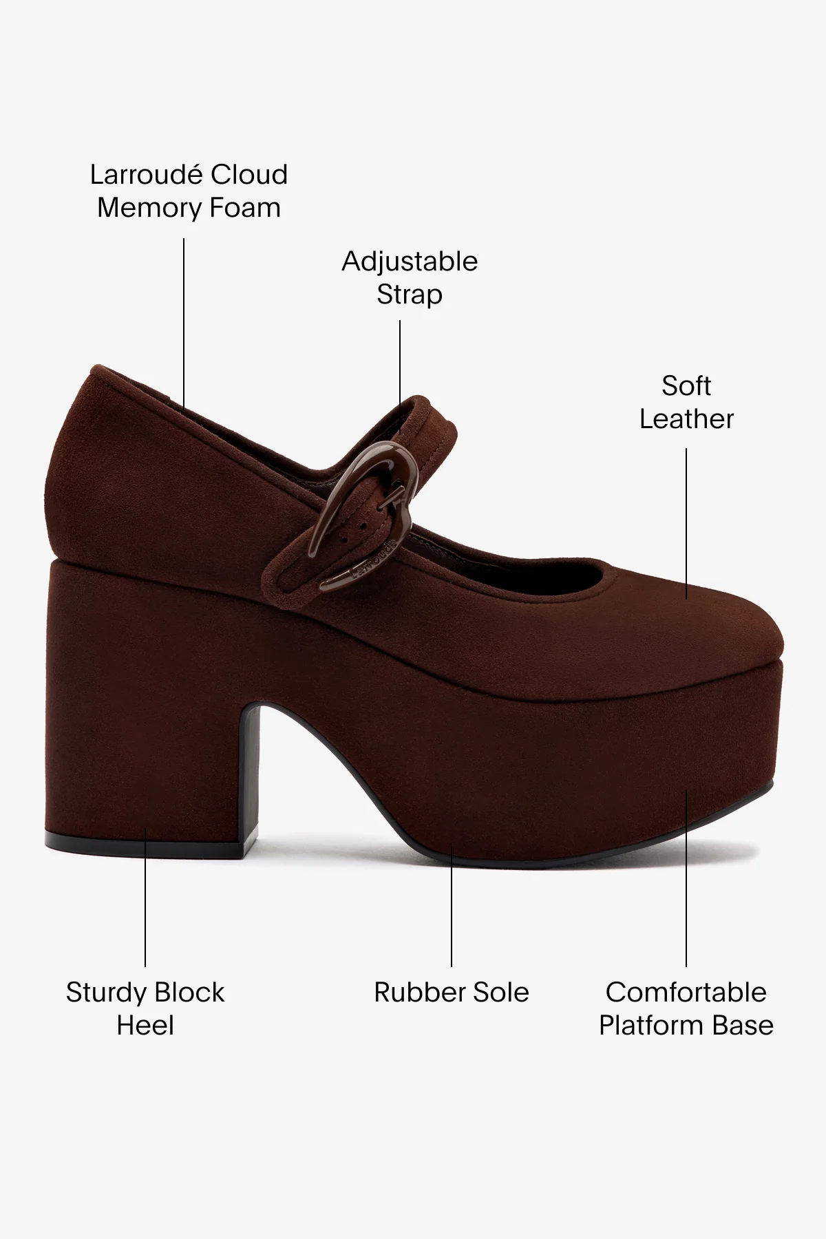 Verona Flatform In Brown Suede