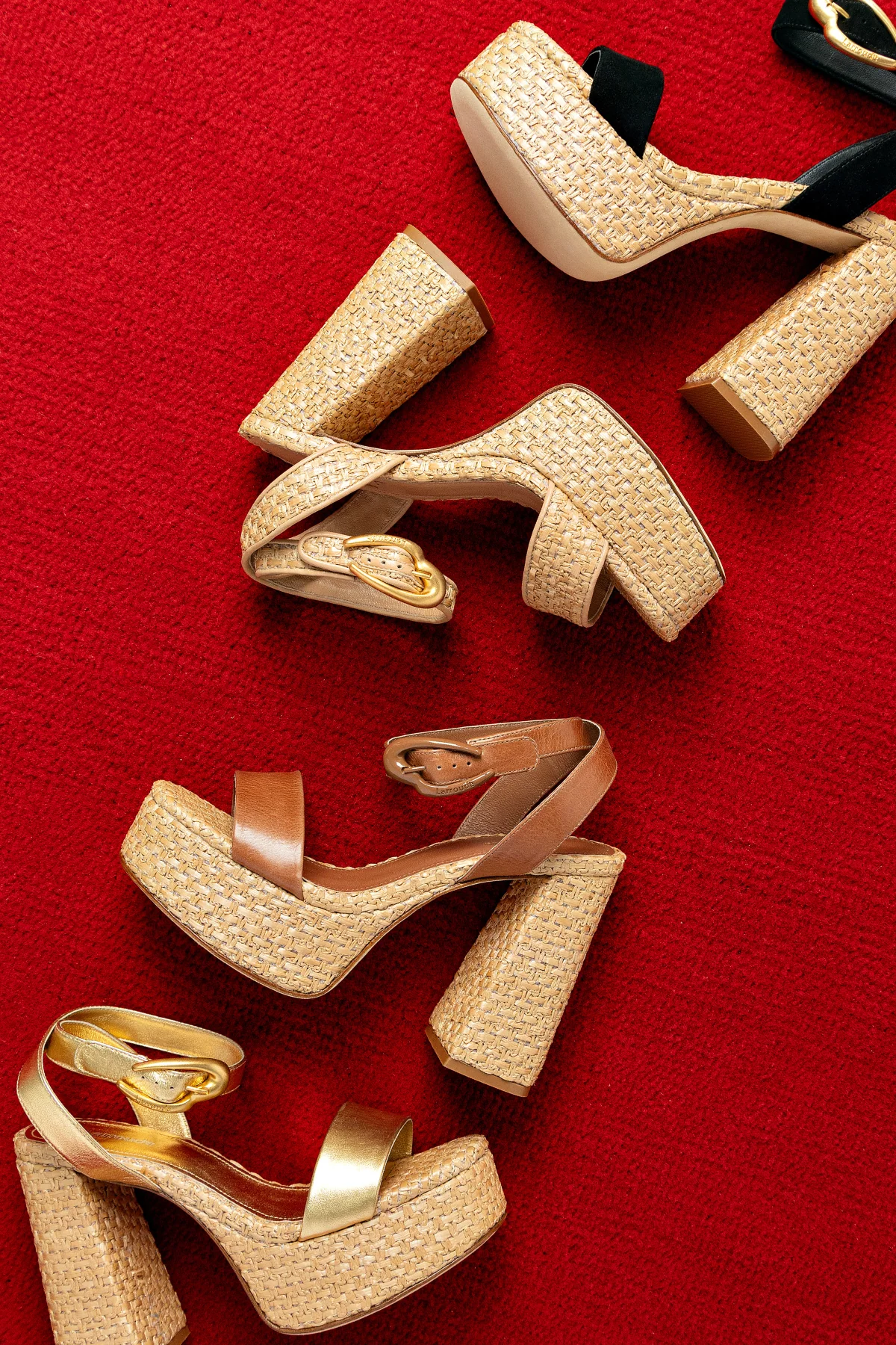 Dolly Verona Sandal In Gold Metallic Leather and Natural Raffia