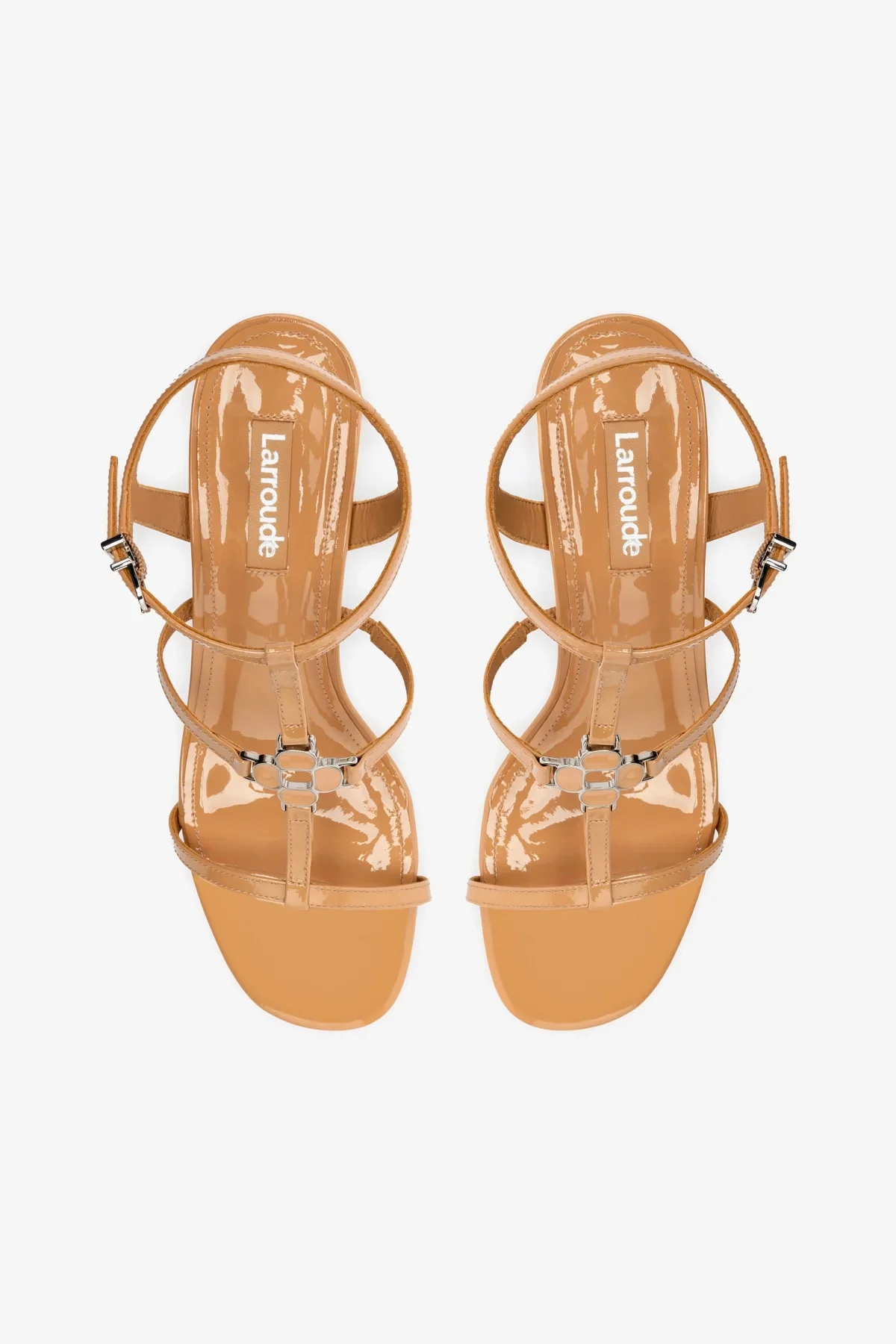 Hana Block In Tan Patent Leather