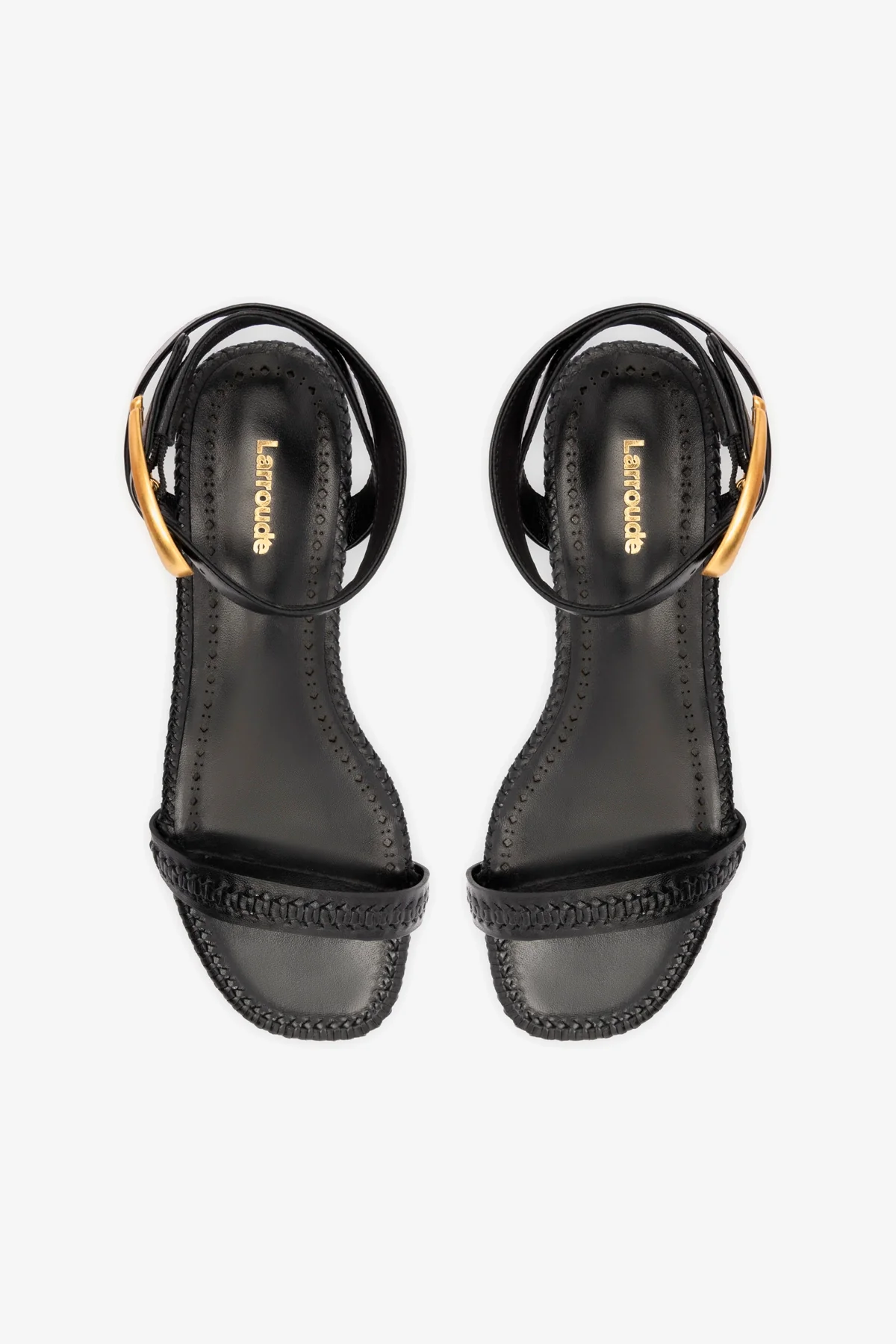 Verona Flat Sandal In Black Leather
