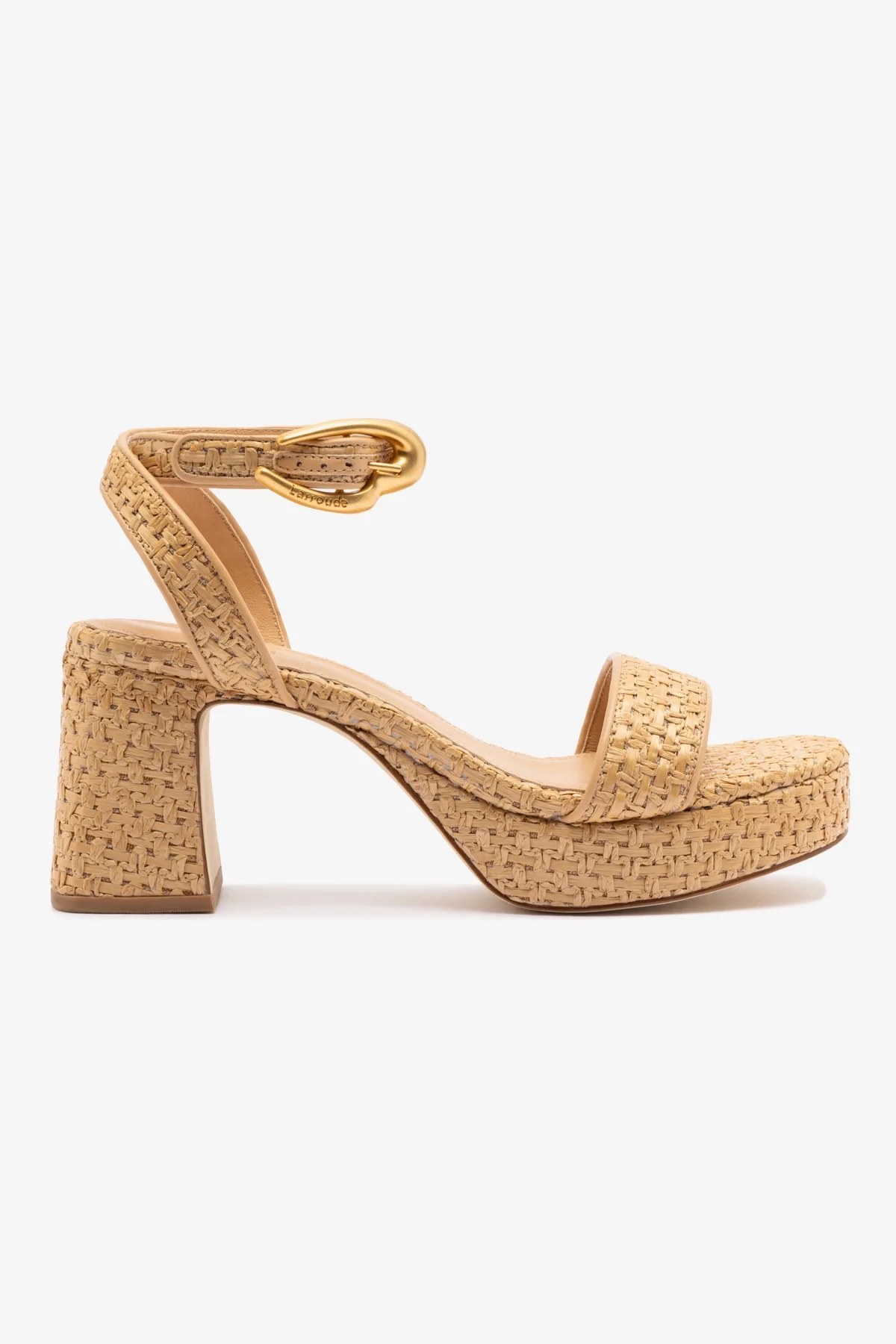 Dolly Verona Low Sandal In Natural Raffia and Beige Leather