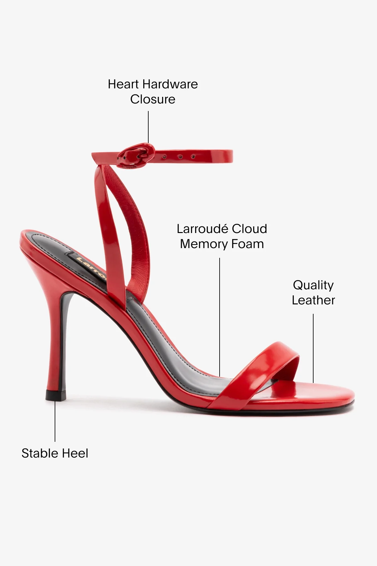 Veronina Sandal In Scarlet Patent Leather