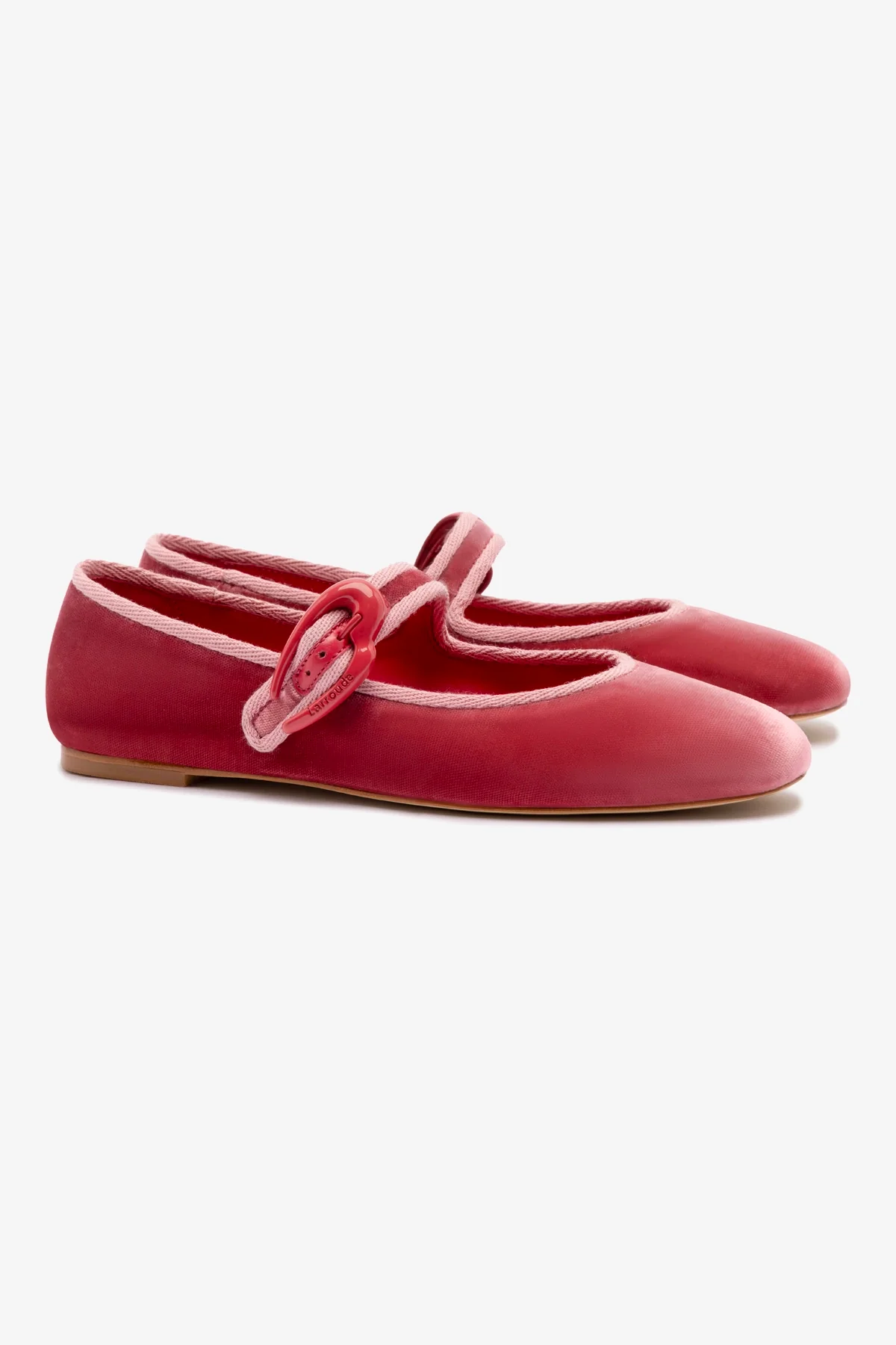 Verona Ballet Flat In Lampone Velvet