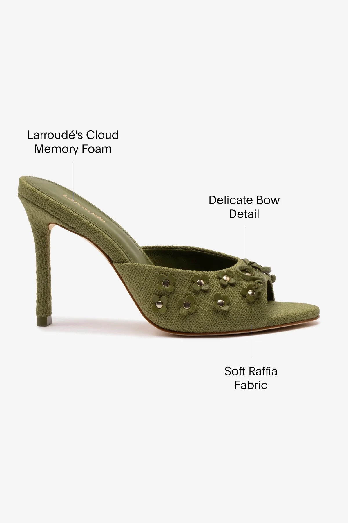 Jasmine Hi Mule In Seaweed Raffia