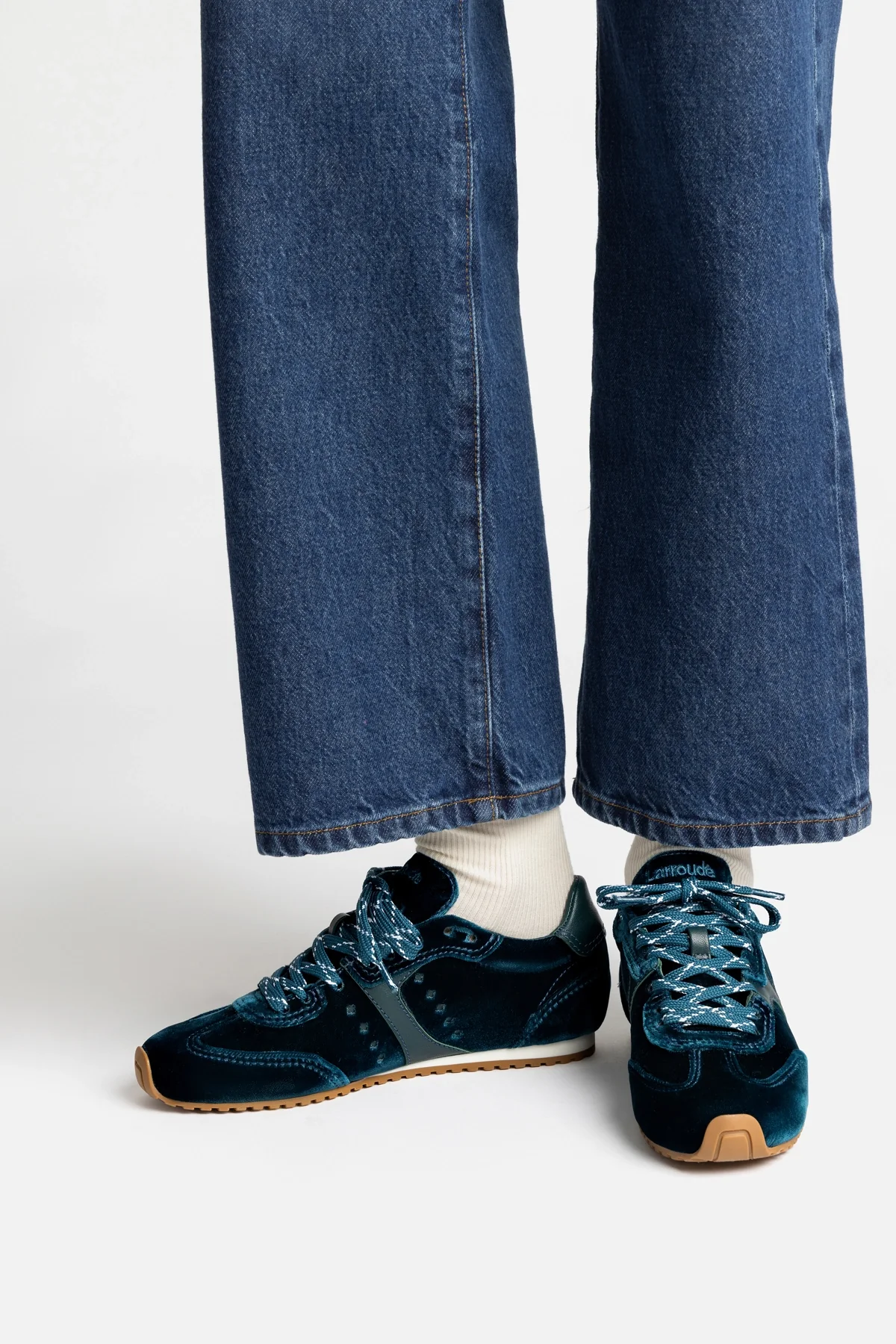 Stella Sneaker In Deepsea Velvet