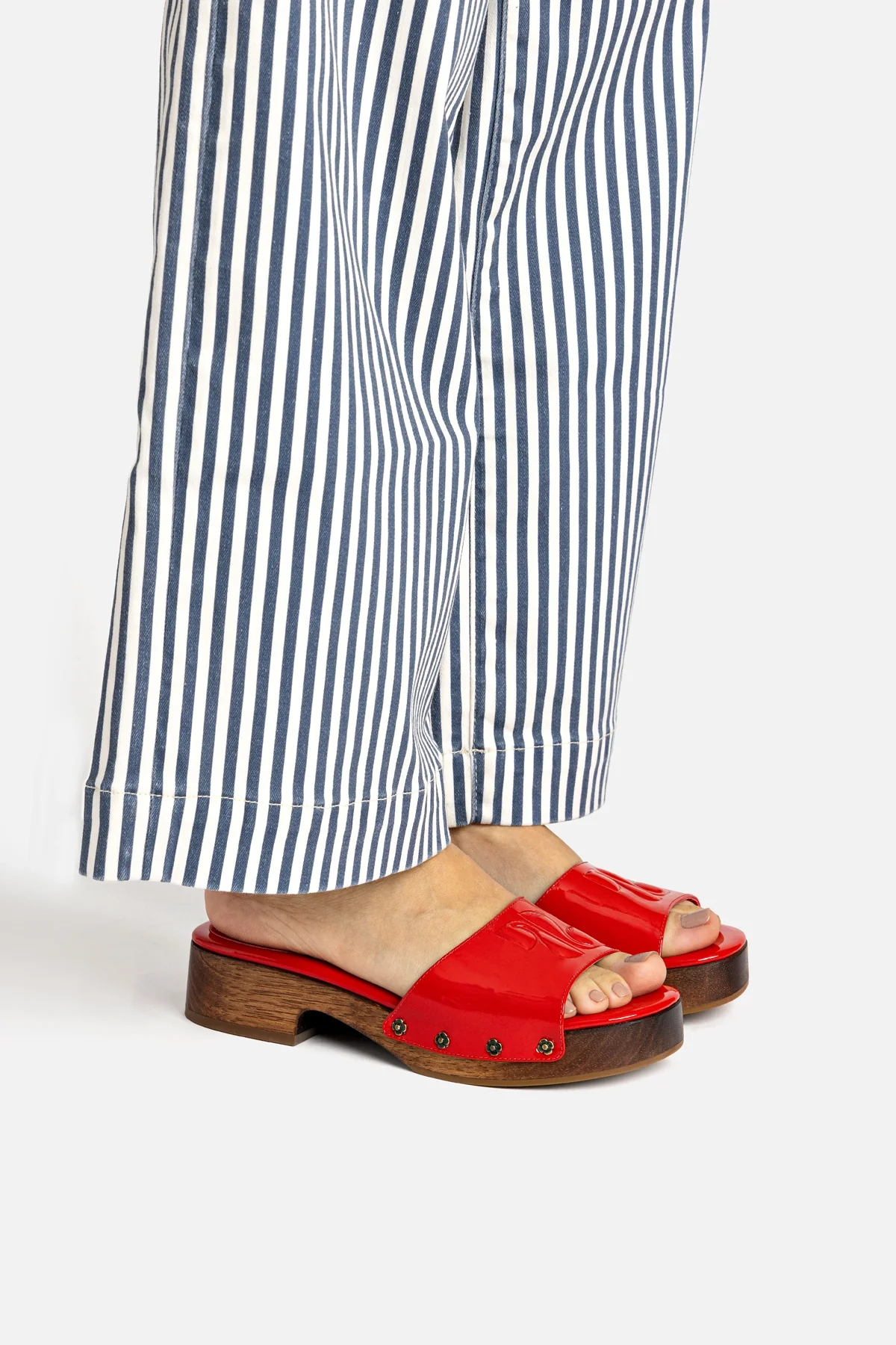 Zuzi Mule In Scarlet Patent Leather