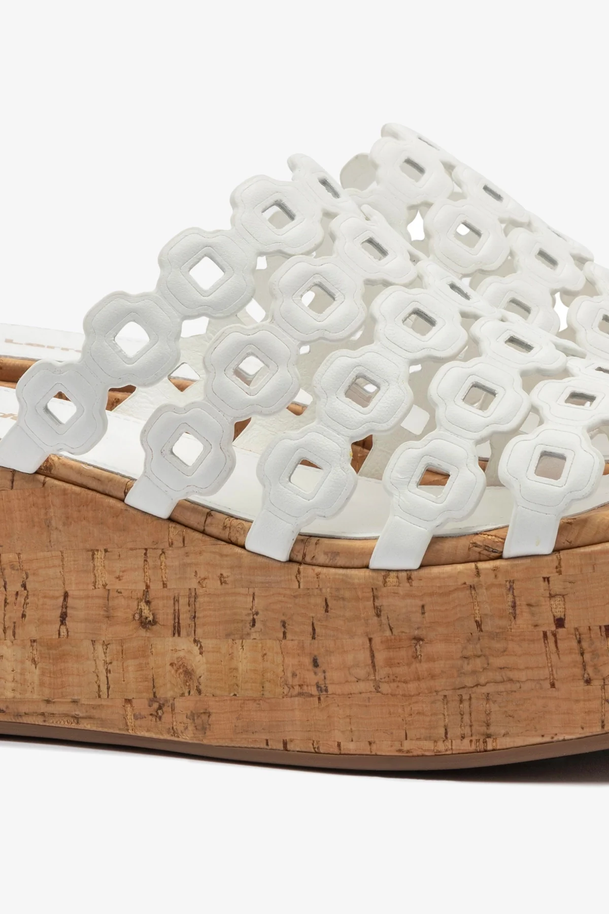 Charli Mule In White Leather