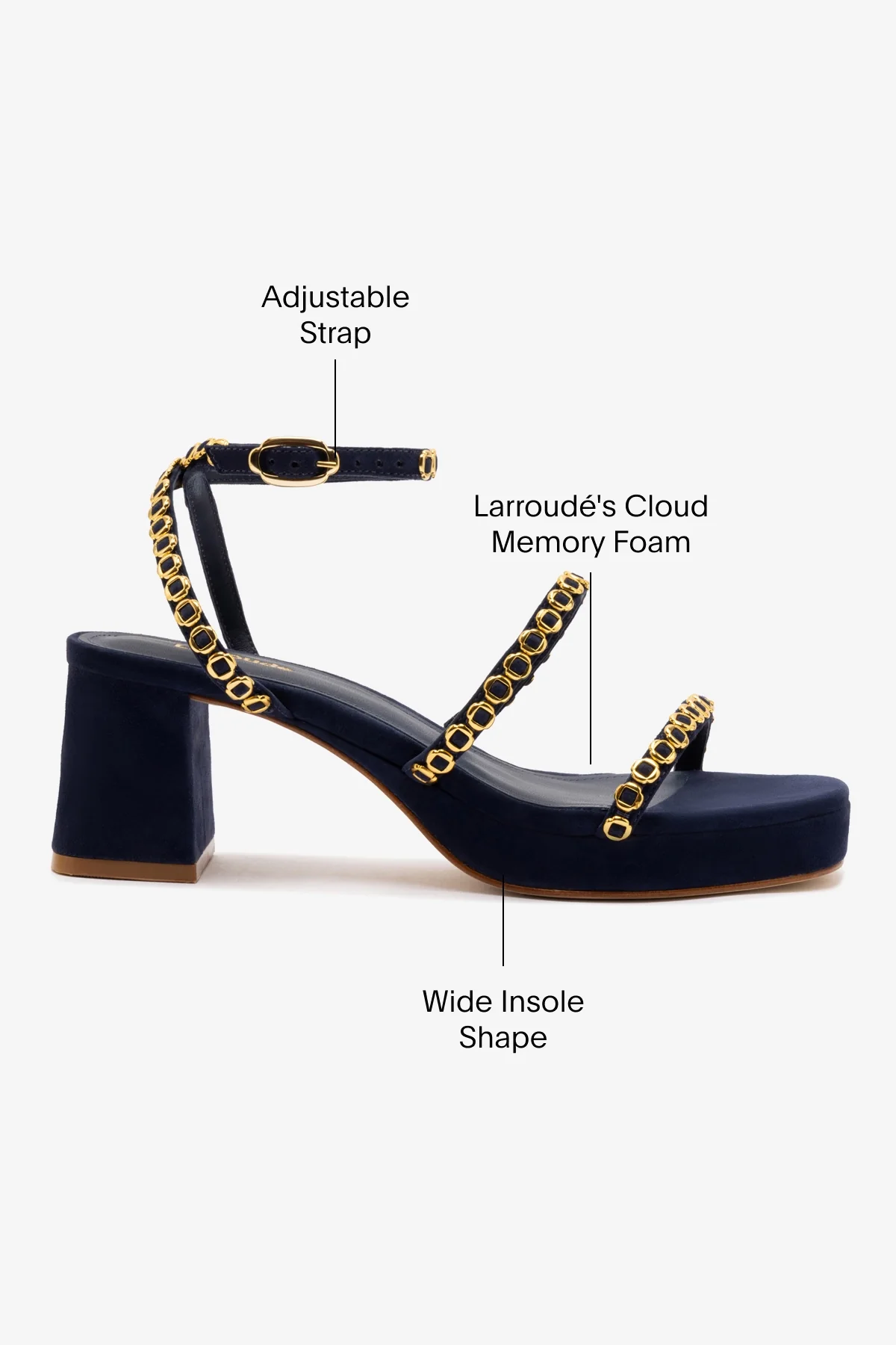 Gio Milanina Sandal In Navy Suede