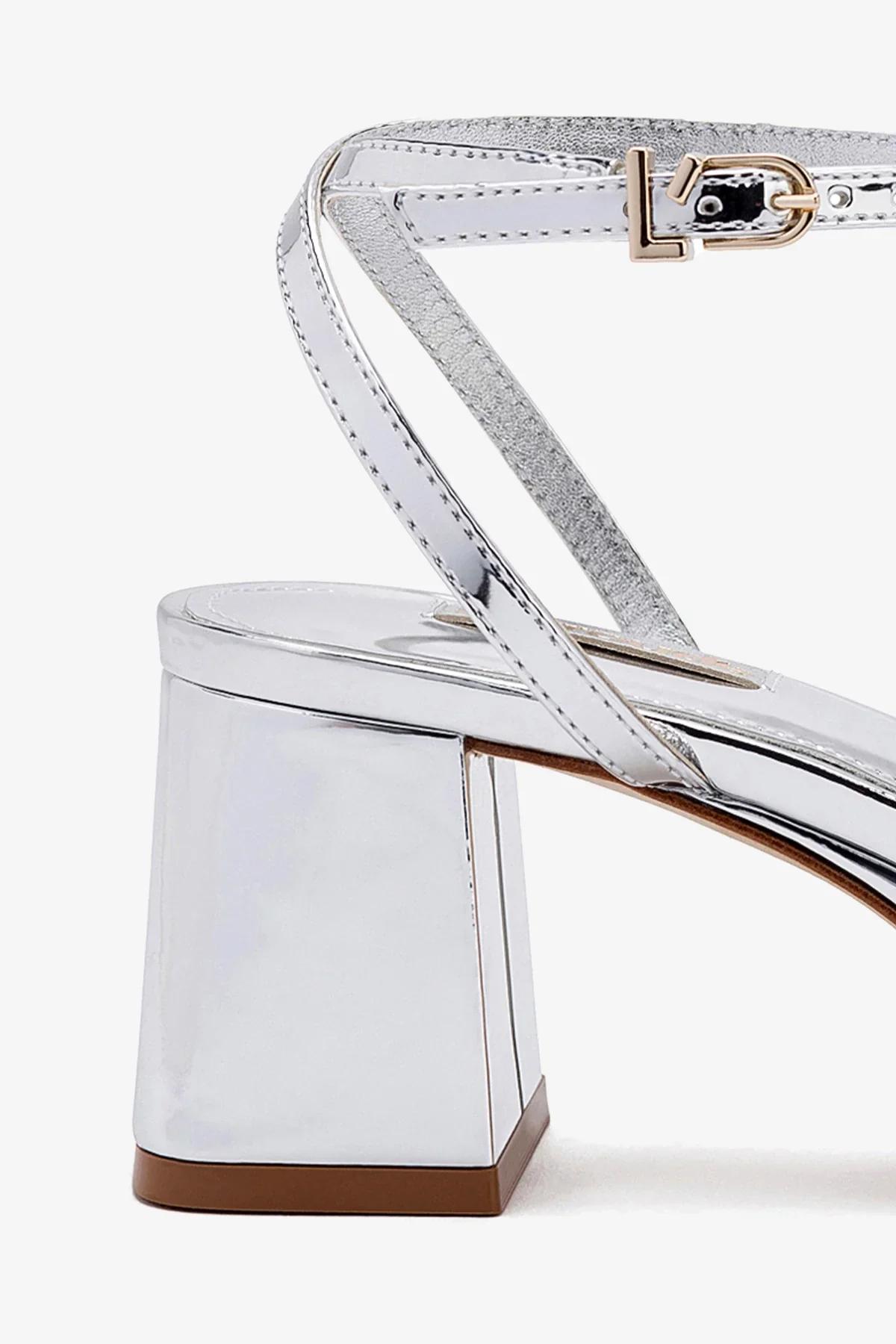 Gio Sandal In Silver Specchio