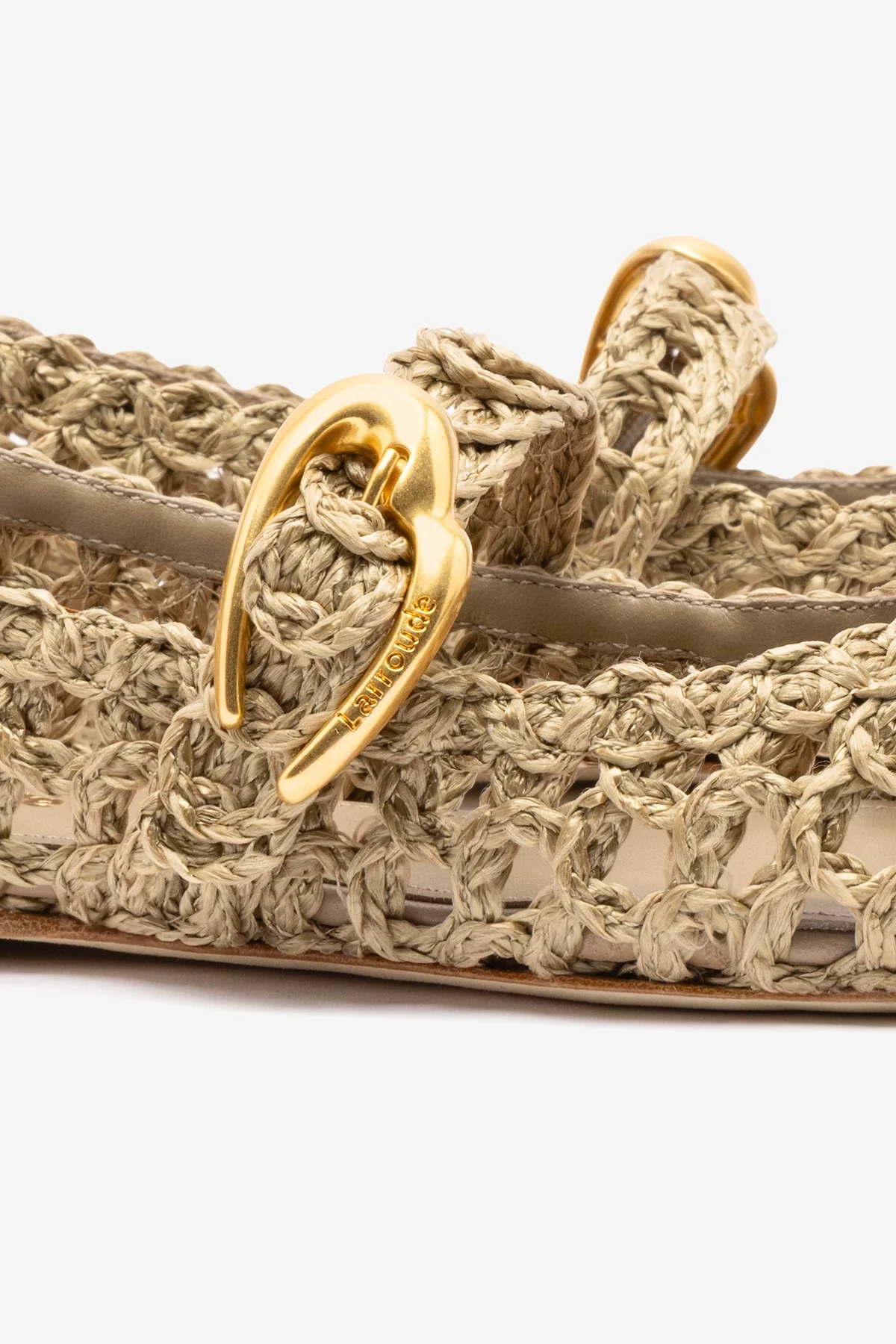 Verona Macrame In Algae Embroidered Raffia