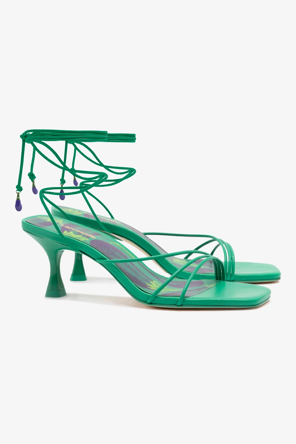 Nadia Sandal In Green Leather