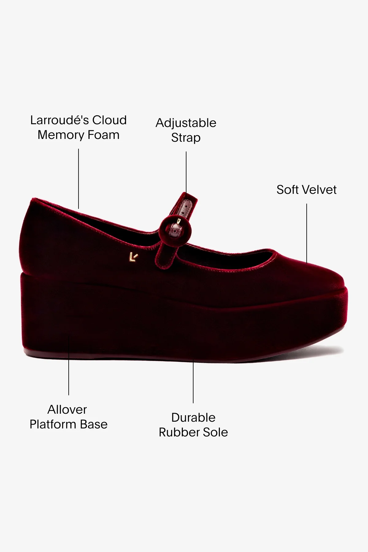 Blair Flatform In Wine Velvet