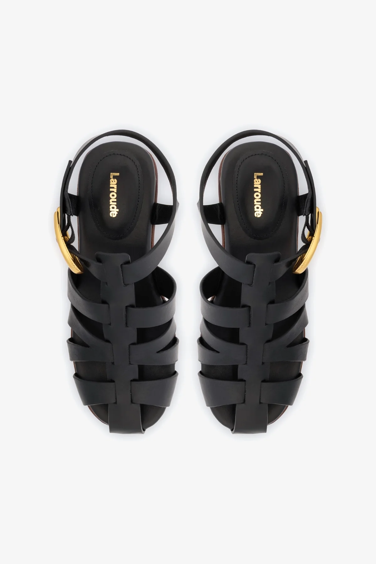 Stevie Verona Flatform Sandal In Black Leather