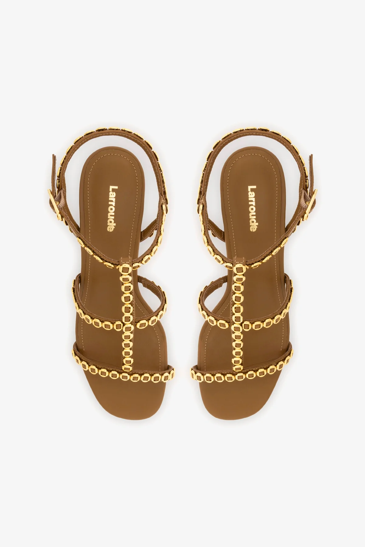 Milanina Block Sandal In Russet Leather