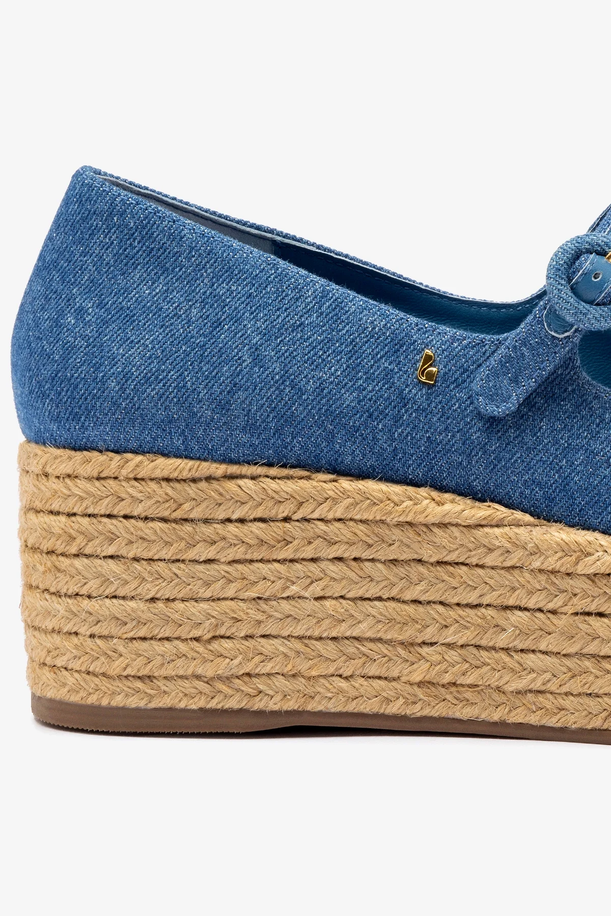 Blair Flatform In Blue Stoned Denim