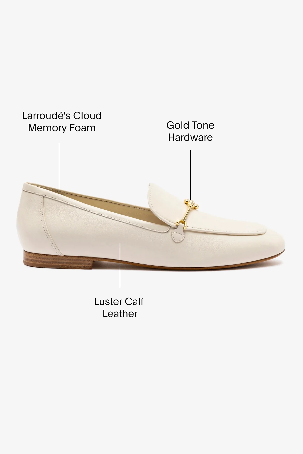 Katherine Loafer In Ivory Leather