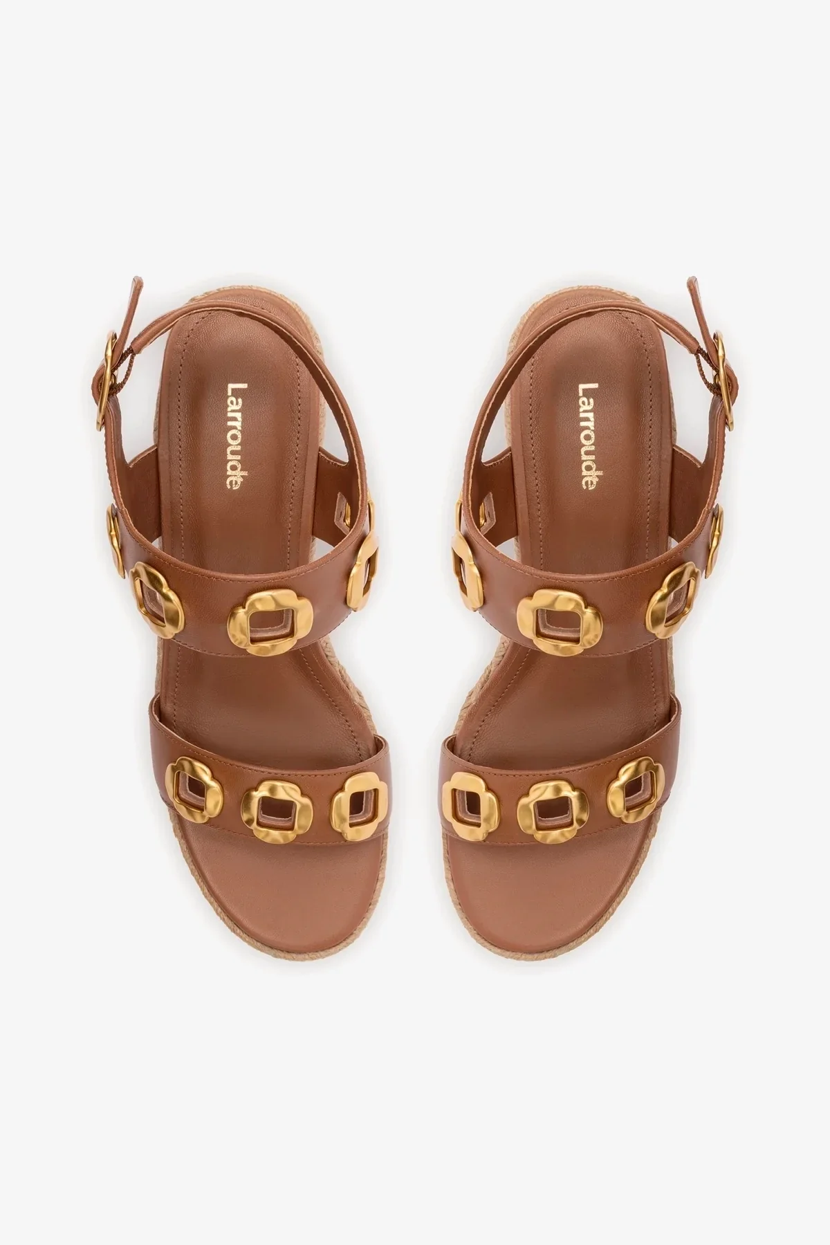 Milan Espadrille In Caramel Leather