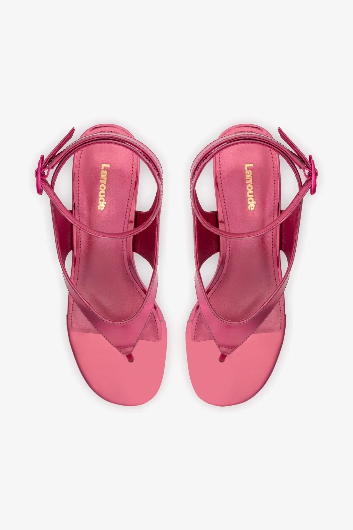 Gaia Block Sandal In French Rose Specchio