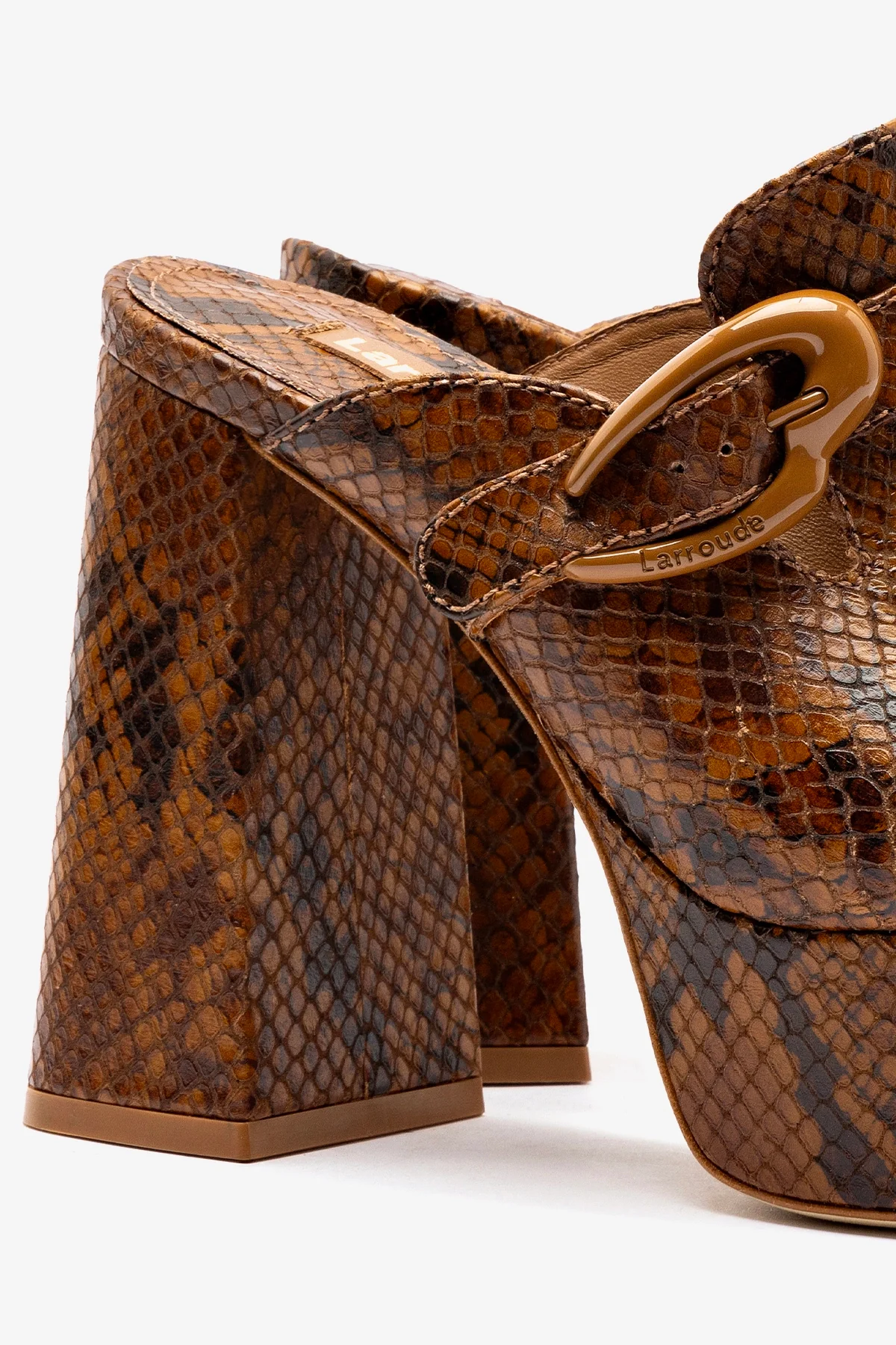 Dolly Verona Clog In Oud Python Embossed Leather