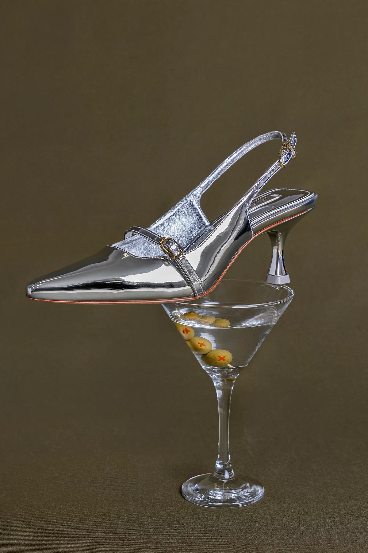 Ines Pump In Silver Specchio