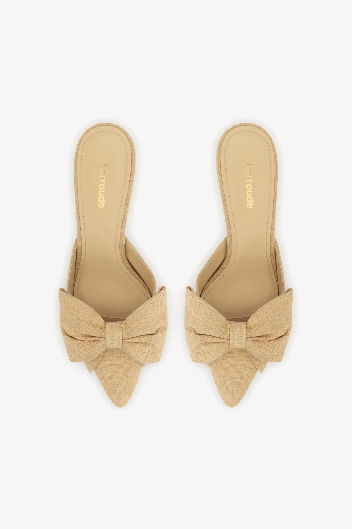 Mini Elle Pump In Beige Raffia