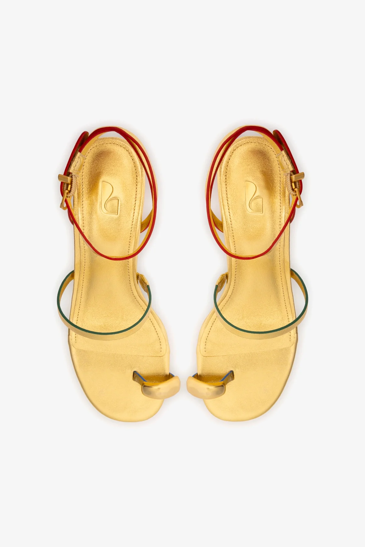 Biarritz Block In Gold Metallic Leather