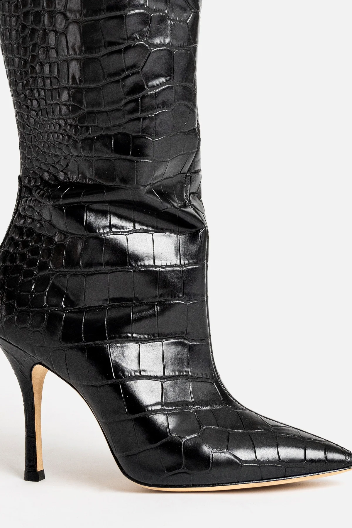 Kate Boot In Black Stamped Leather