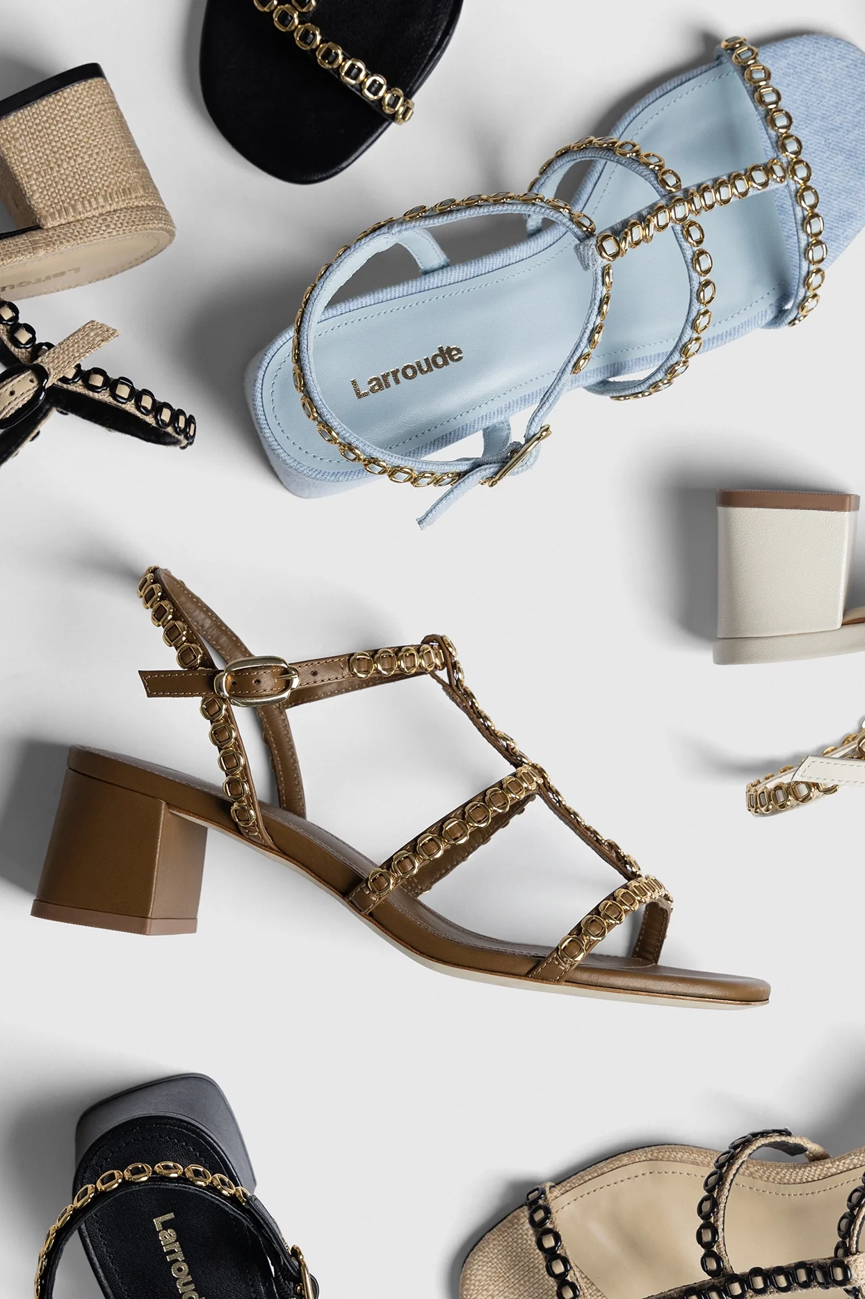 Milanina Block Sandal In Russet Leather