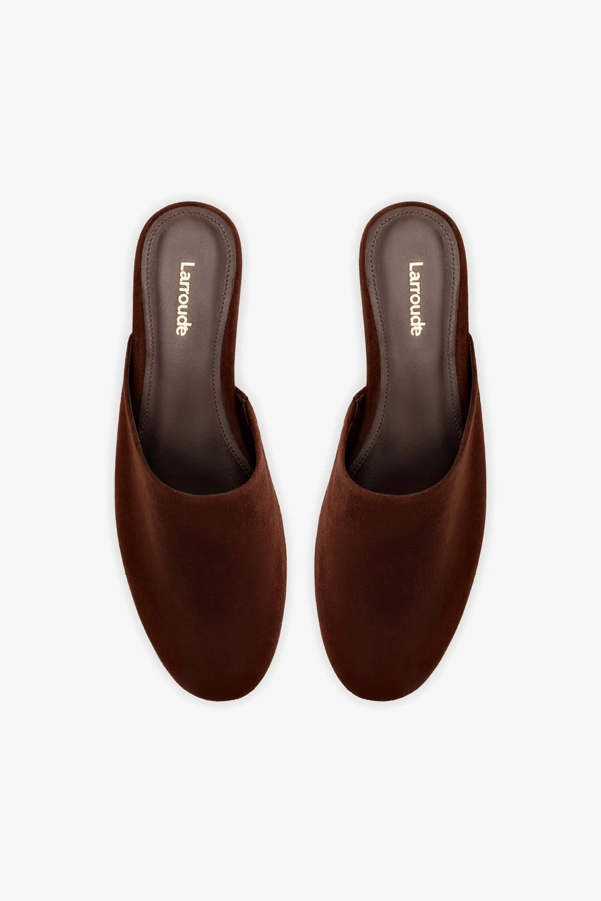 Venice Flat Mule and Pouch Kit In Brown Suede