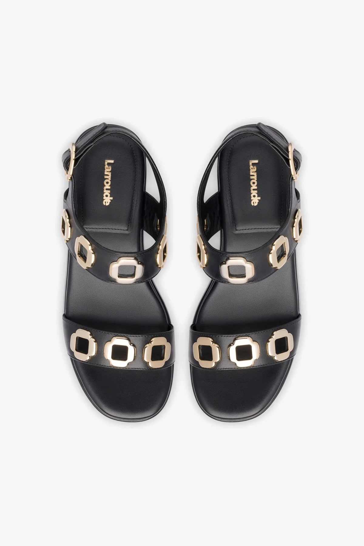 Milan Flatform Sandal In Black Leather
