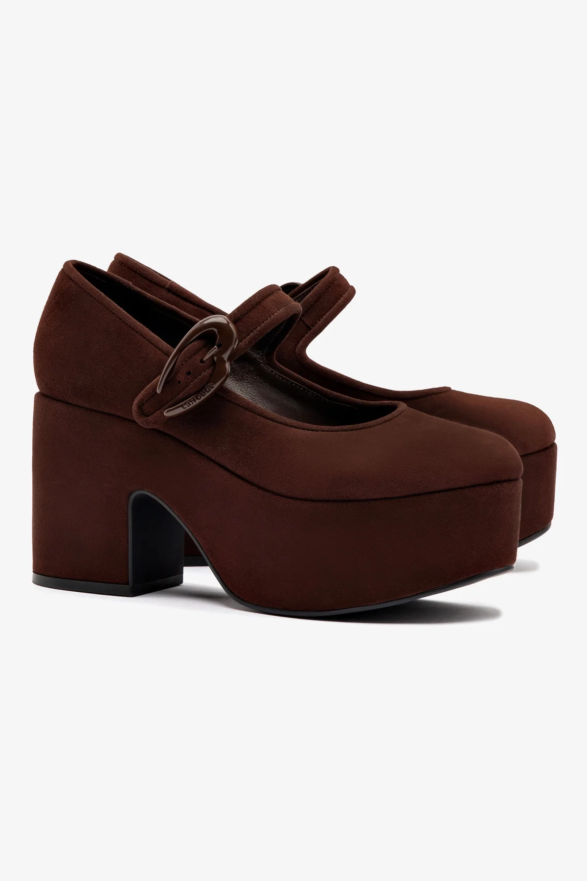 Verona Flatform In Brown Suede