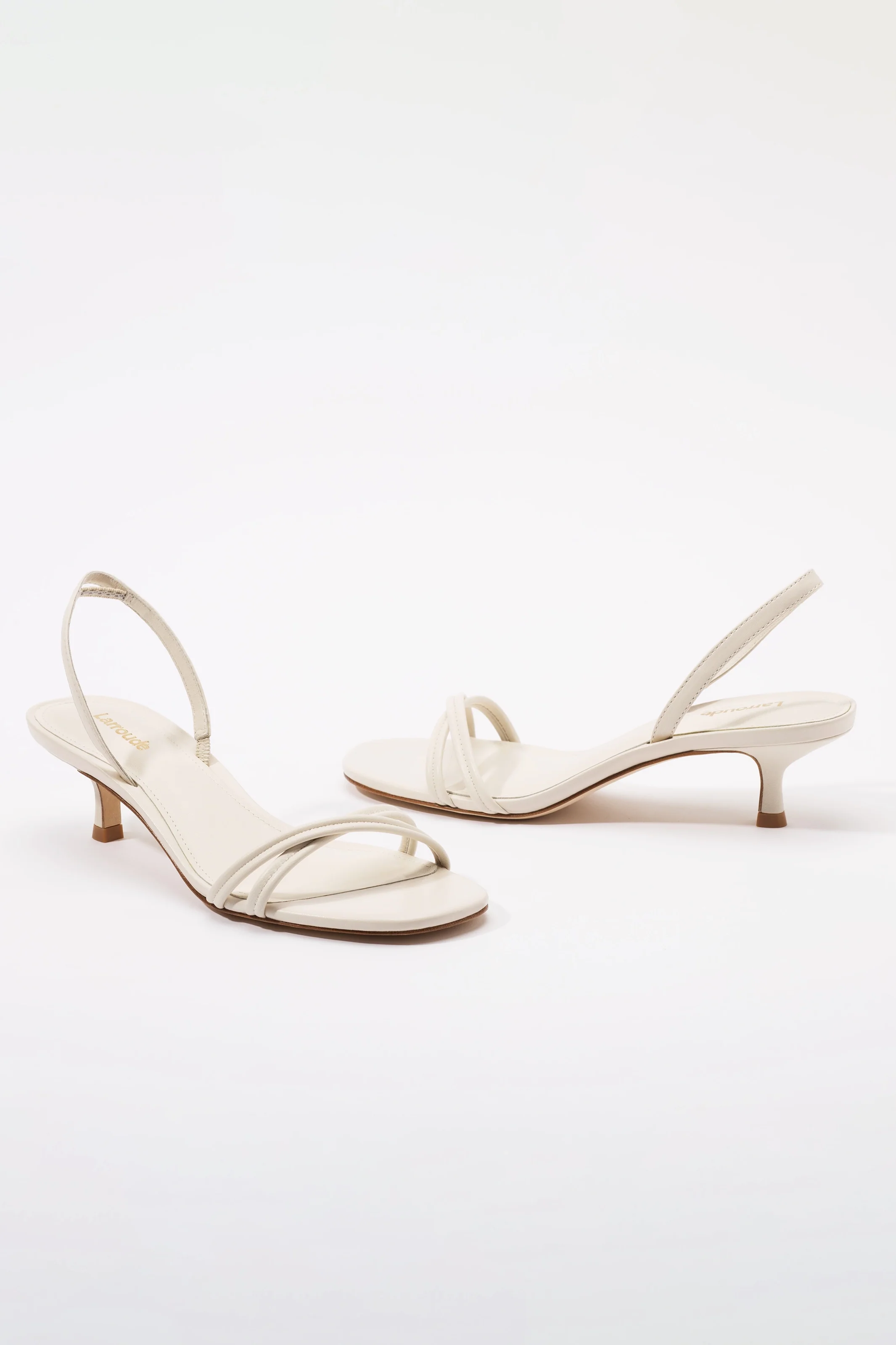 Mini Annie Sandal In Ivory Leather