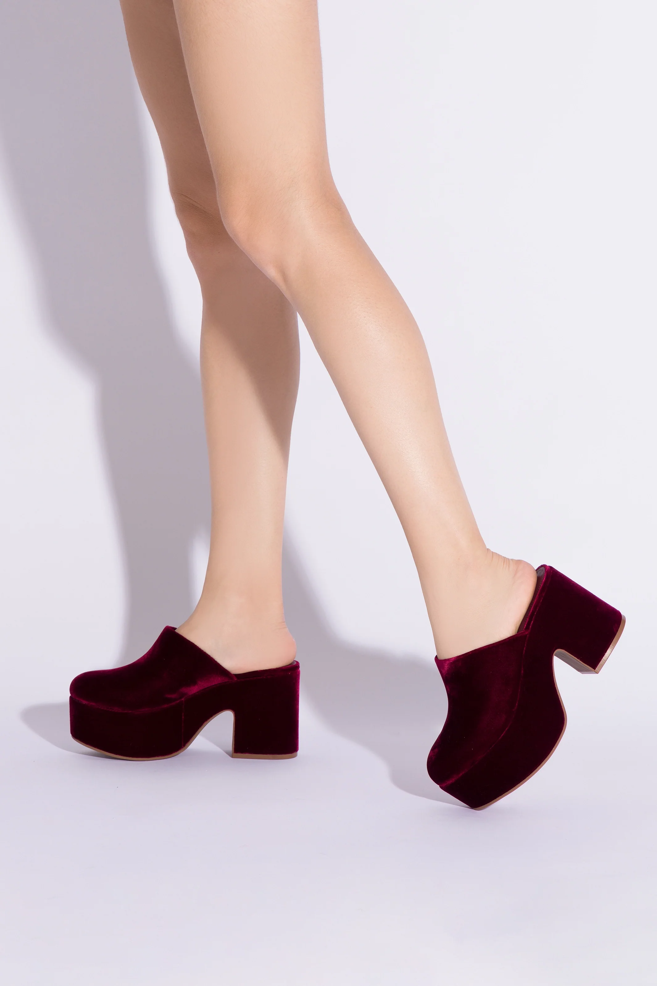 Miso Platform Clog In Wine Velvet