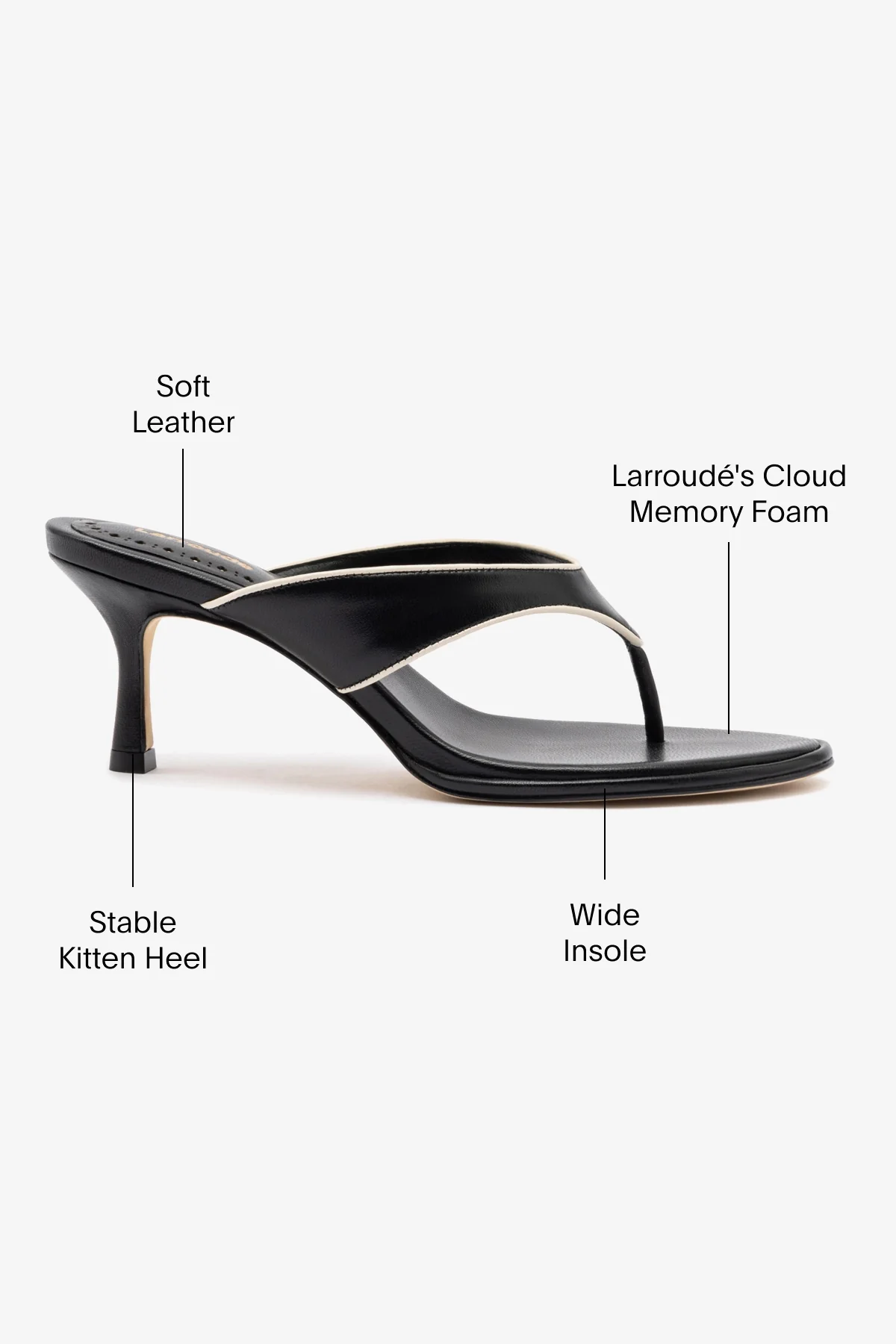 Gaia Sandal In Black Leather