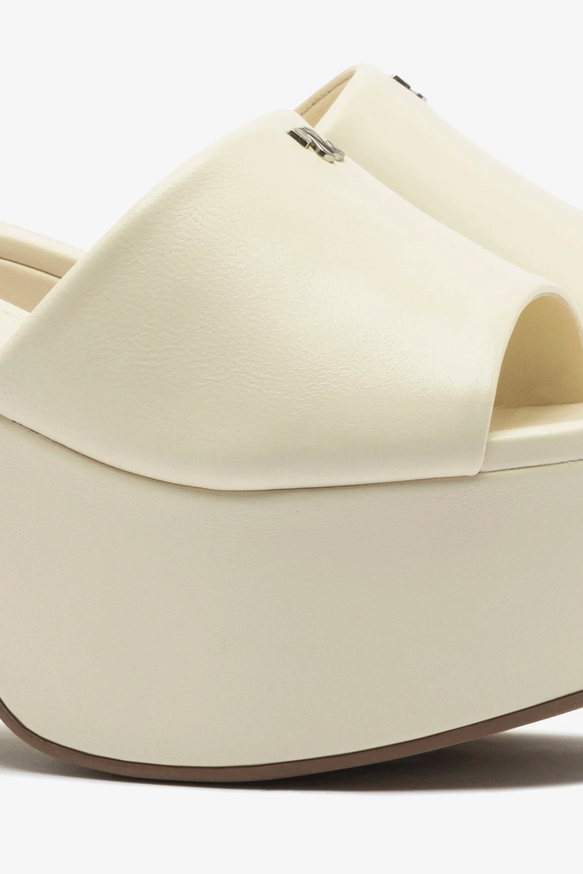 Miso Platform Mule In Ivory Leather