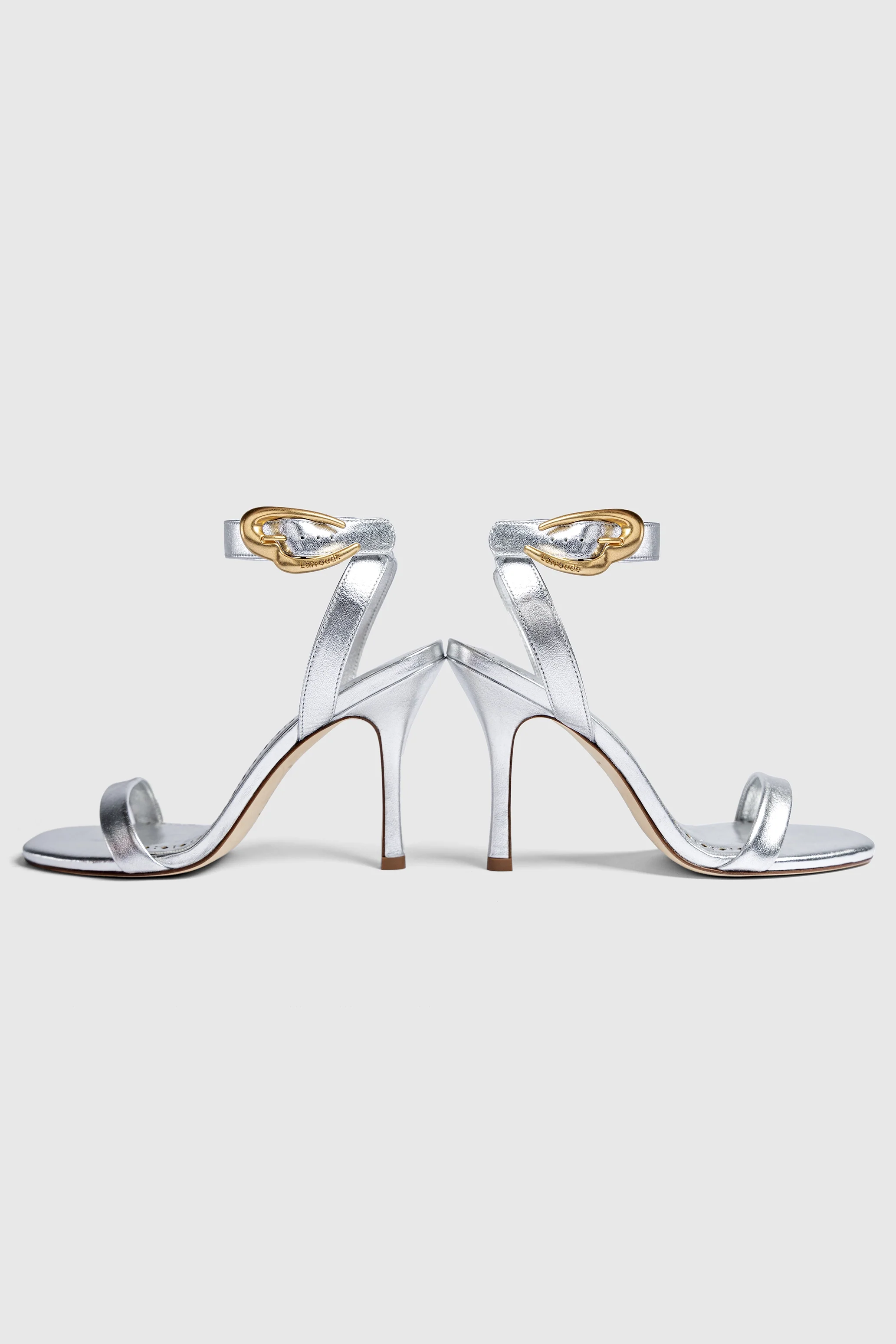 Verona Sandal In Silver Metallic Leather