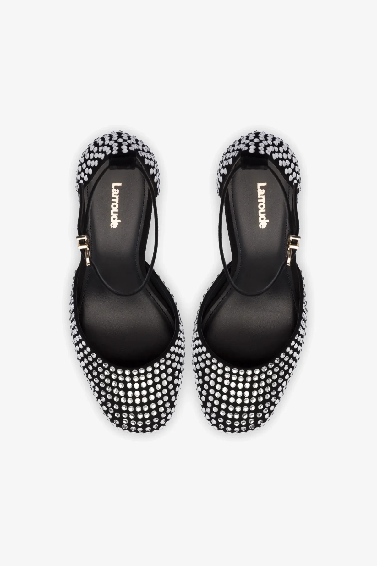 Ari Crystal Pump In Black Suede